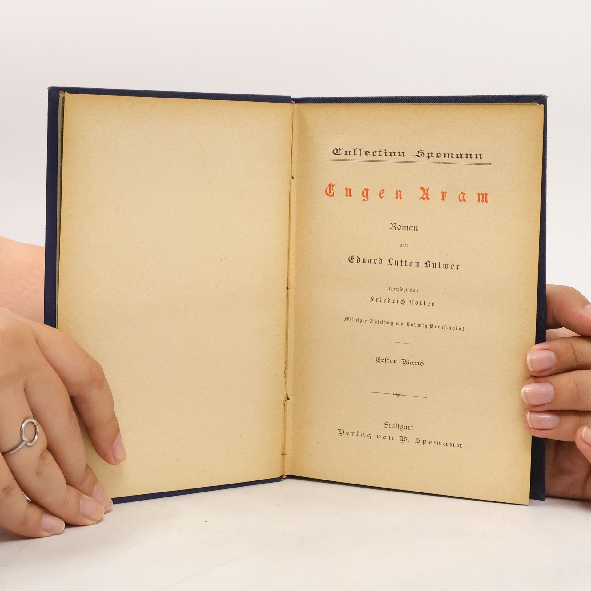 Edward Bulwer-Lytton Eugen Aram 1