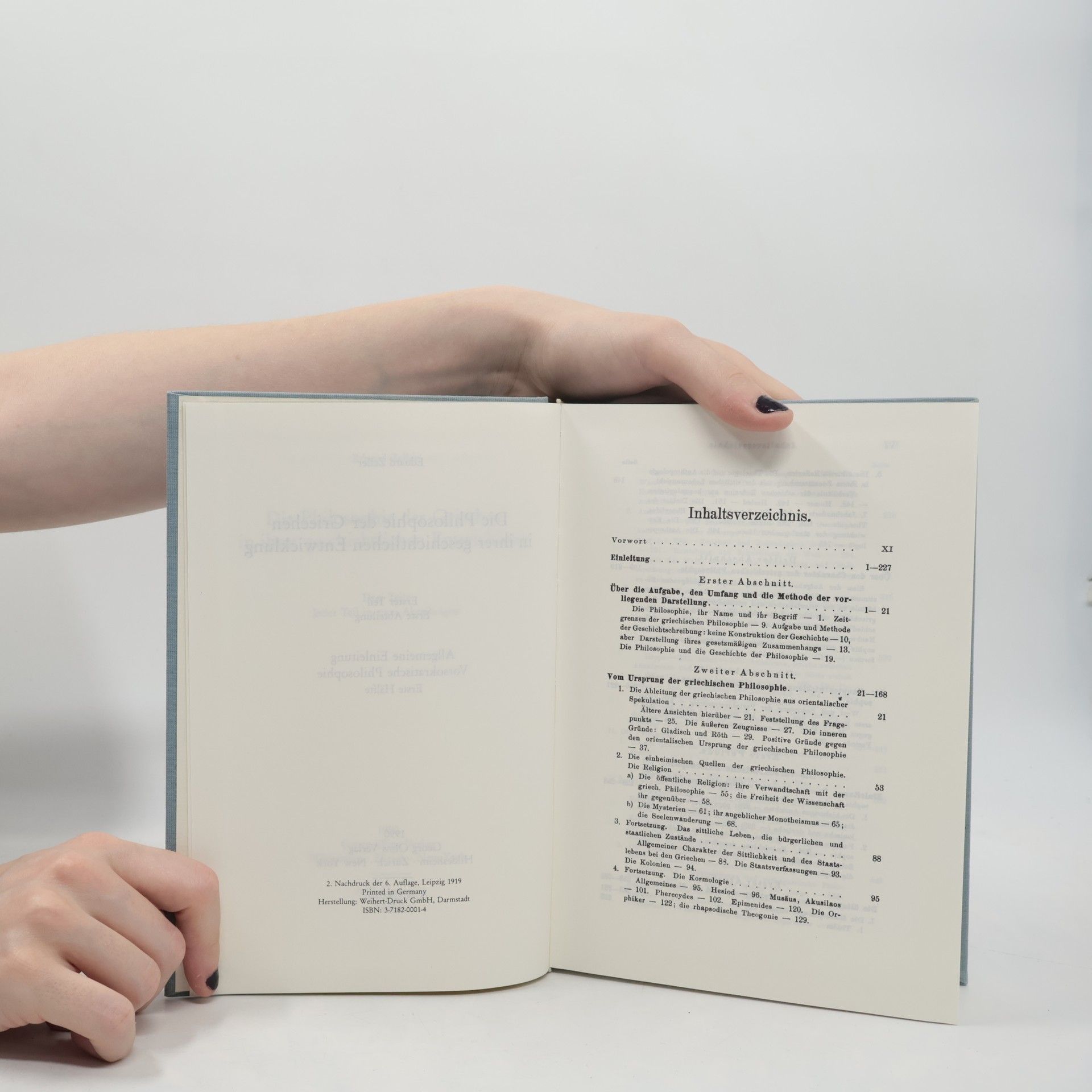 Eduard Zeller Die Philosophie der Griechen in ihrer geschichtlichen Entwicklung I/1-III/2