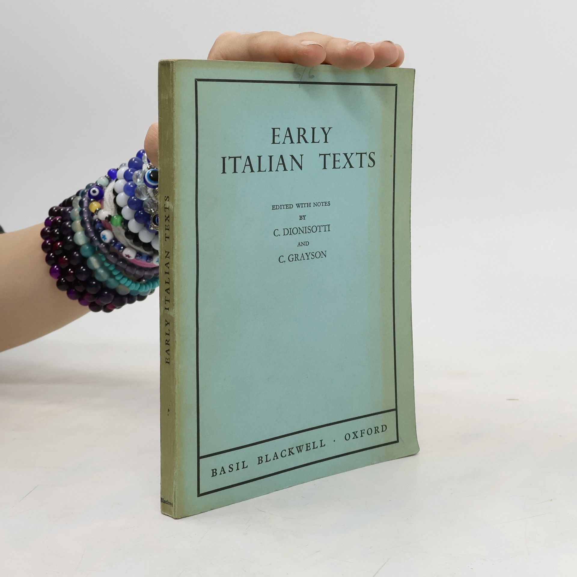 Carlo Dionisotti Early Italian Texts