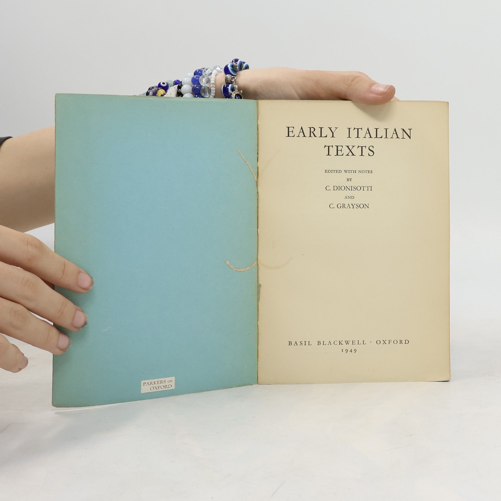 Carlo Dionisotti Early Italian Texts