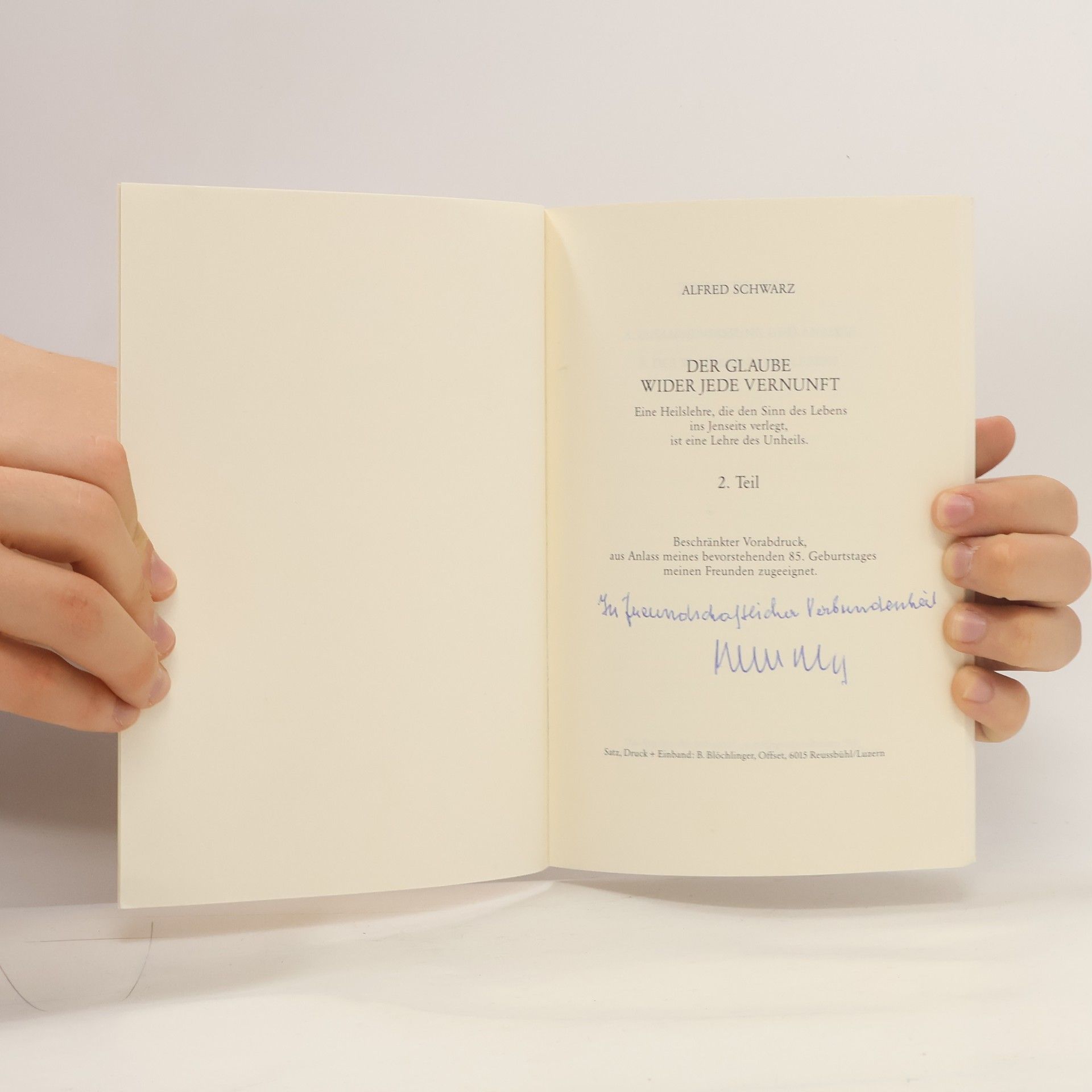 Various authors Der Glaube wider jede Vernunft