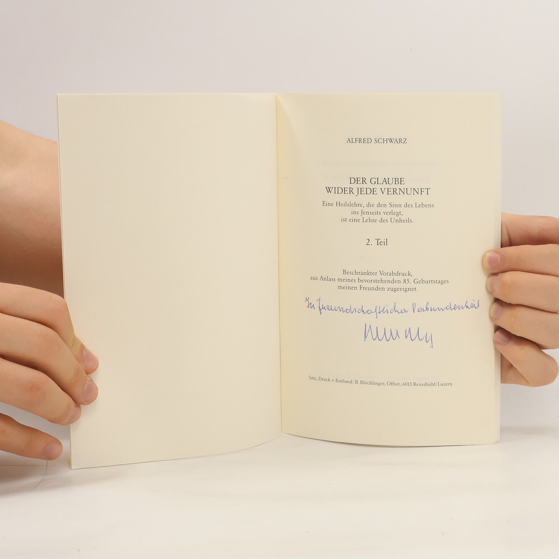 Various authors Der Glaube wider jede Vernunft