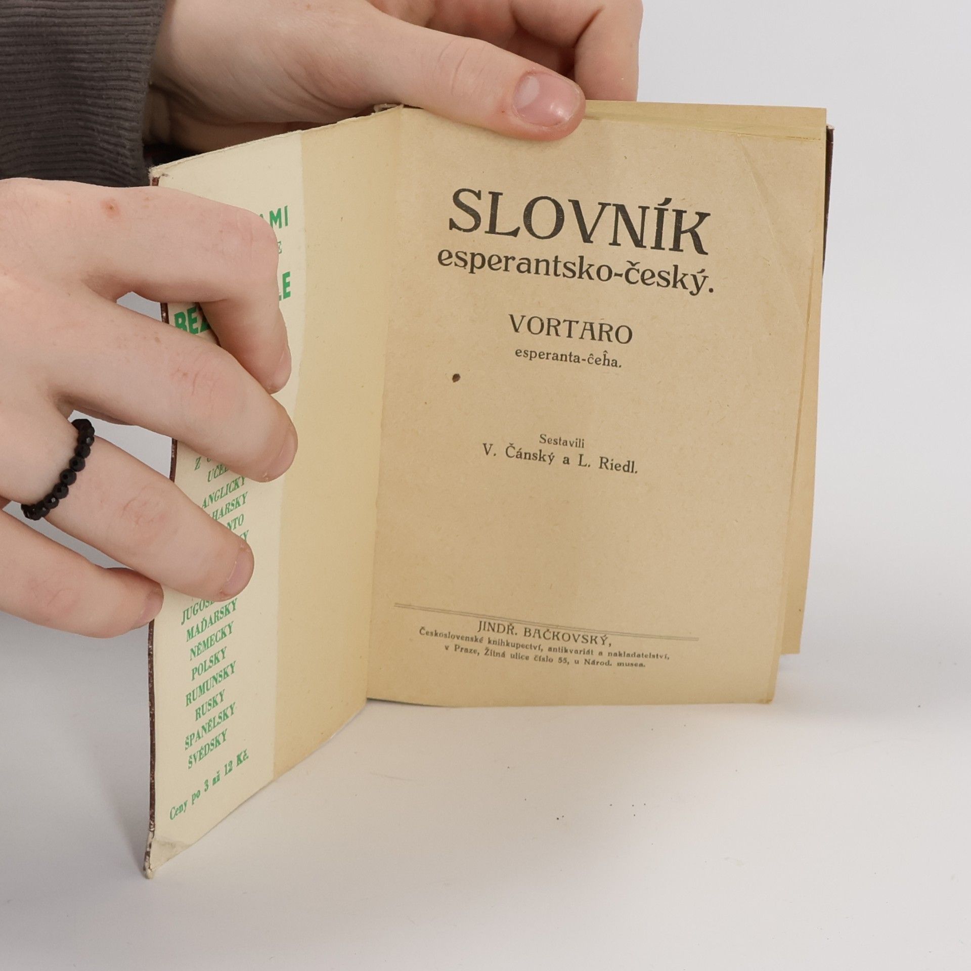 V. Čánský Slovník esperantsko-český