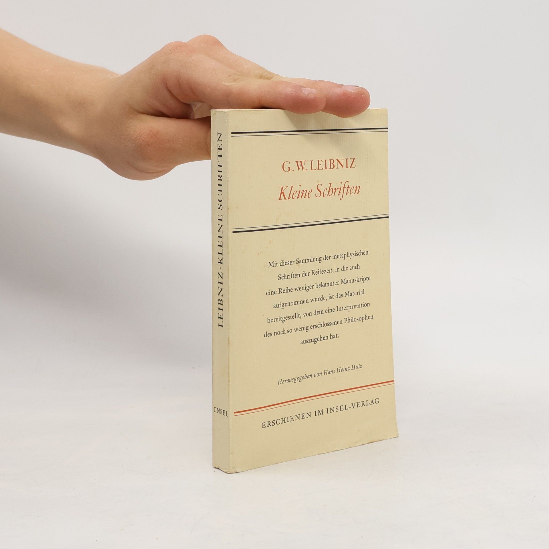 G.W.Leibniz Kleine Schriften zur Metaphysik