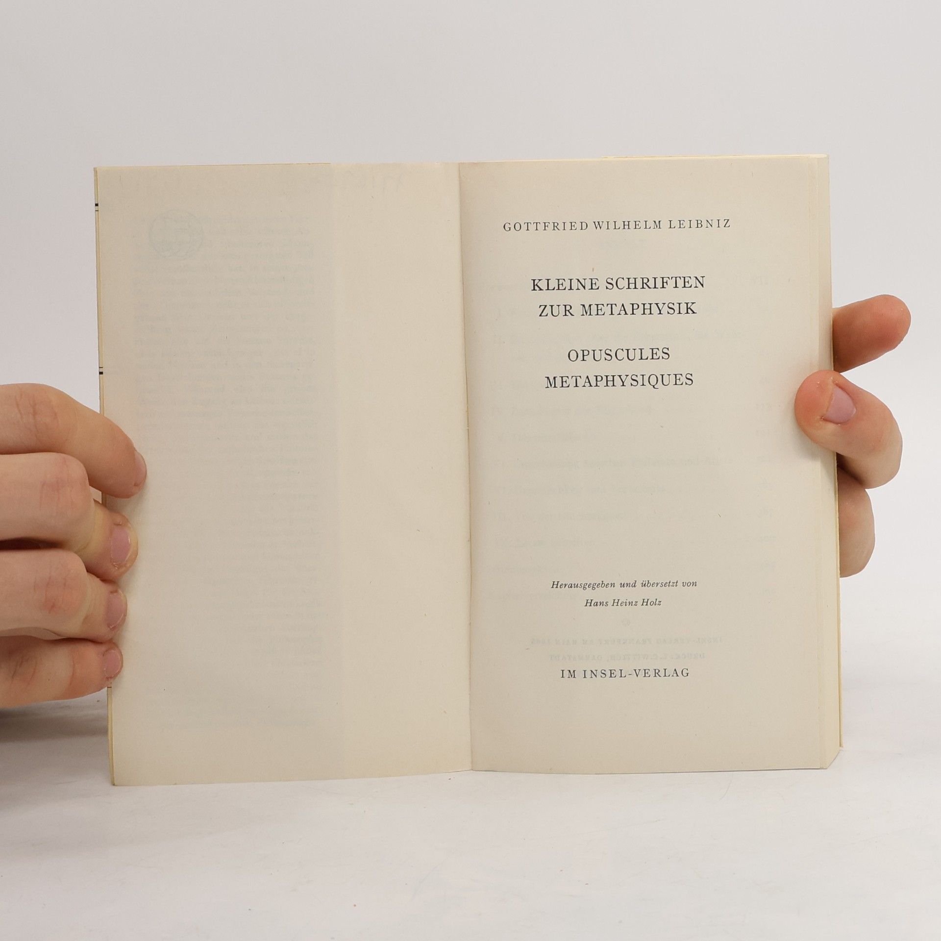 G.W.Leibniz Kleine Schriften zur Metaphysik