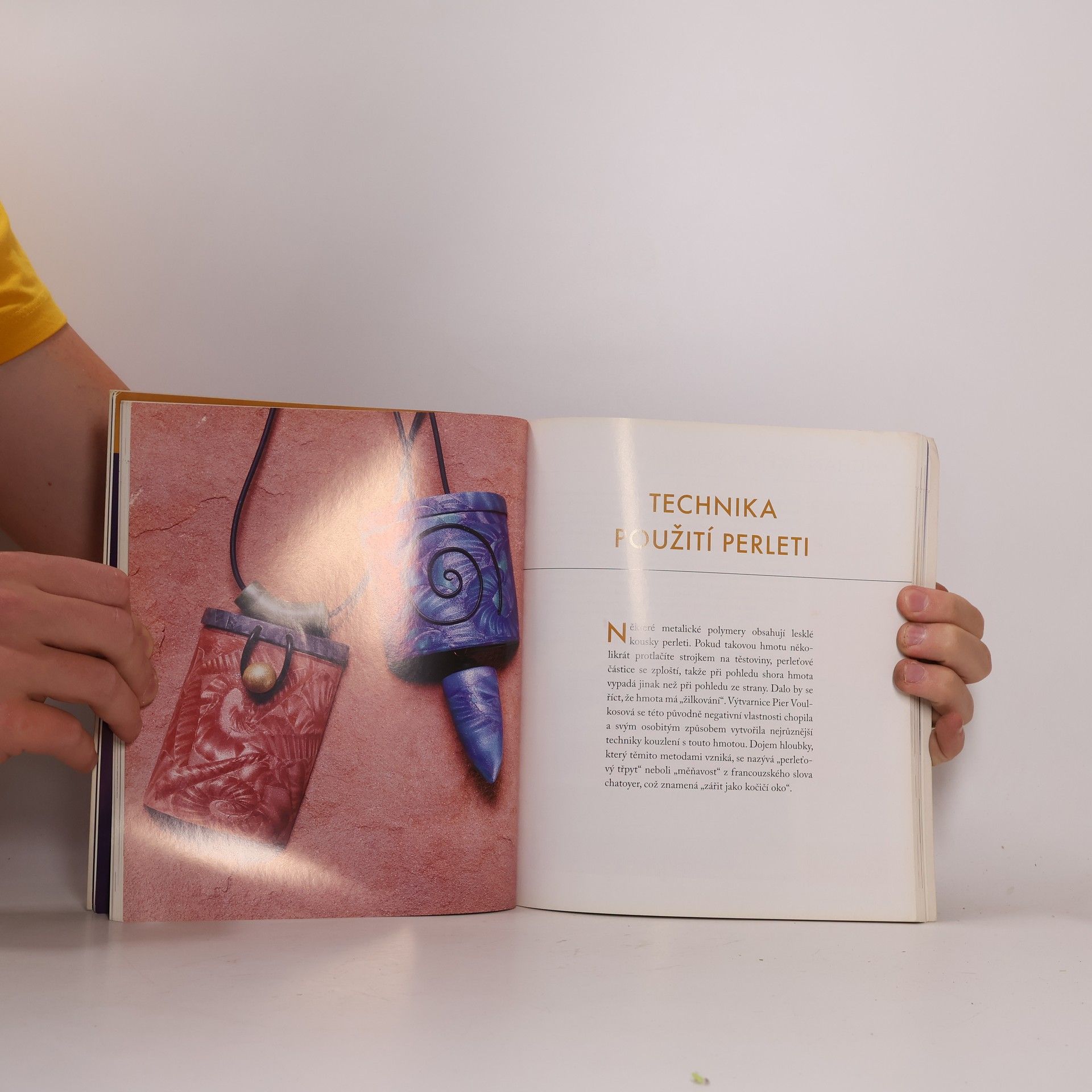 Donna Kato Šperky, módní a bytové doplňky z polymerové hmoty. Pracovní postupy a nápady, obtisky, razítka, šablony, barvy, inkousty, materiály a mnoho dalšího