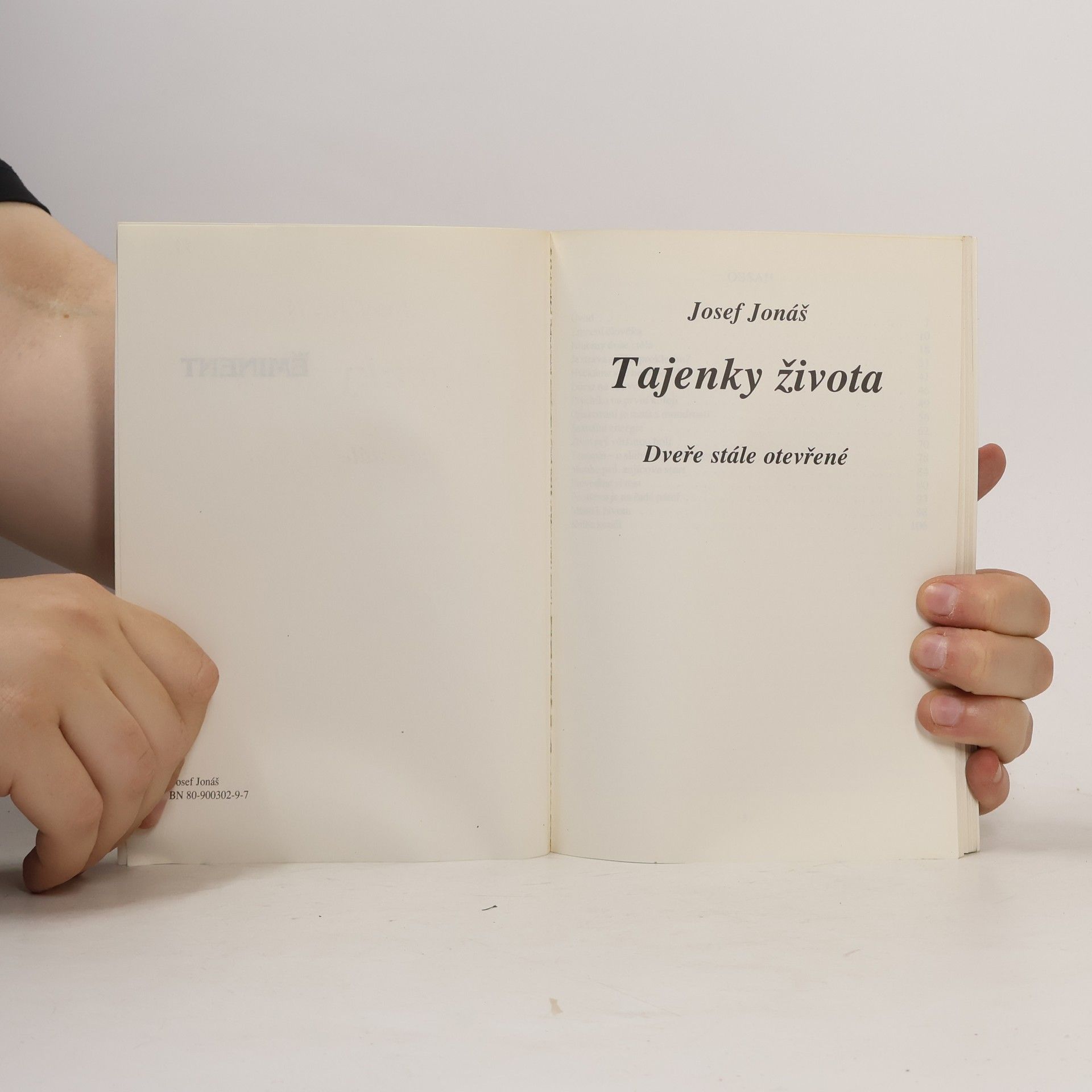 Josef Jonáš Tajenky života. Dveře stále otevřené