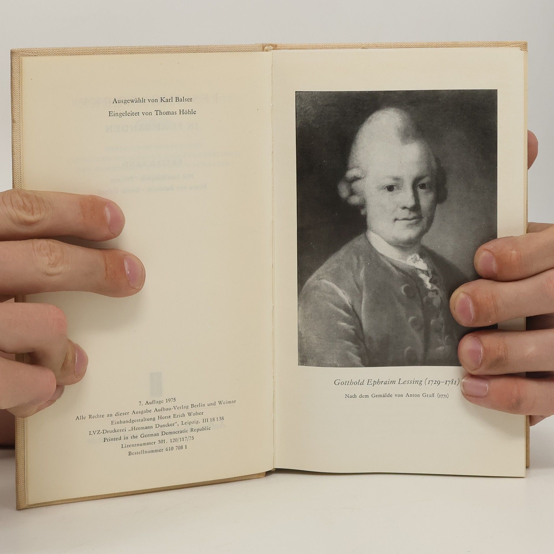Gotthold Ephraim Lessing Lessings Werke 1