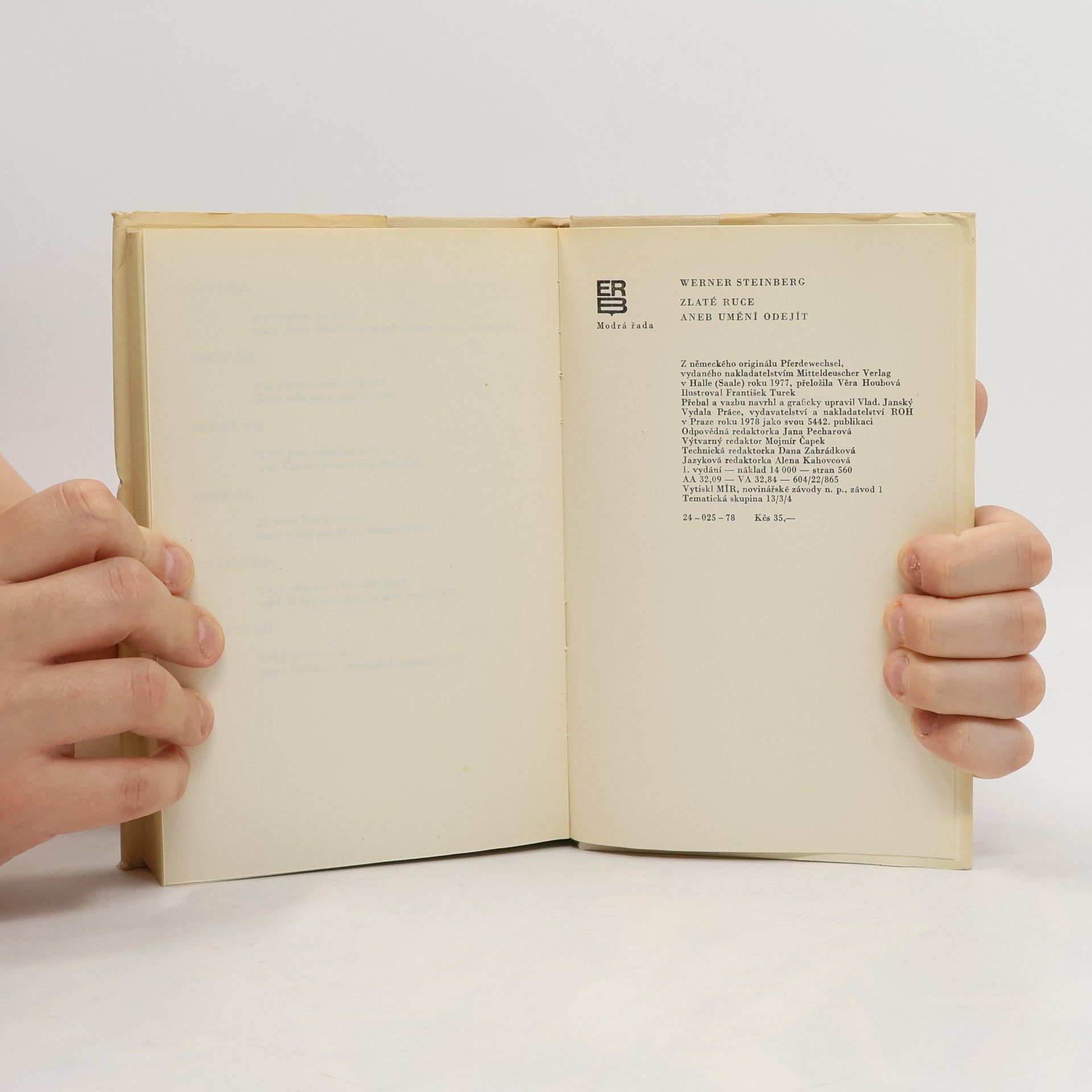 Werner Steinberg Zlaté ruce aneb Umění odejít