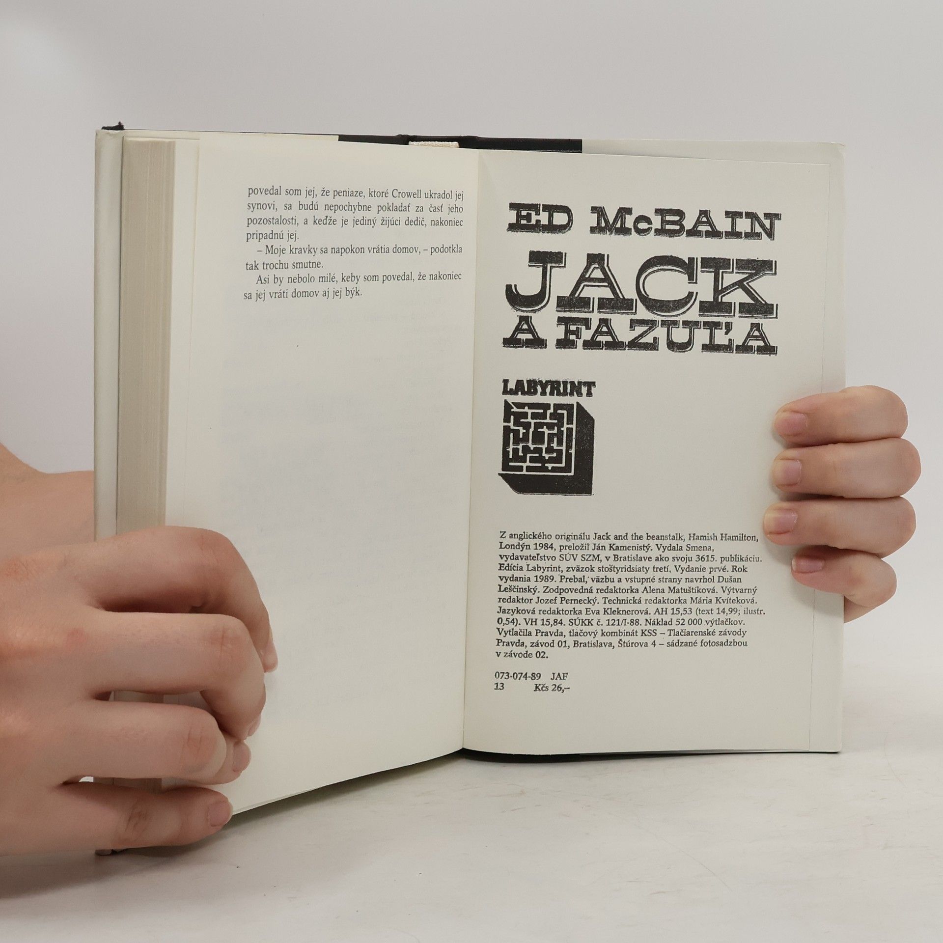 Ed McBain Jack a fazuľa