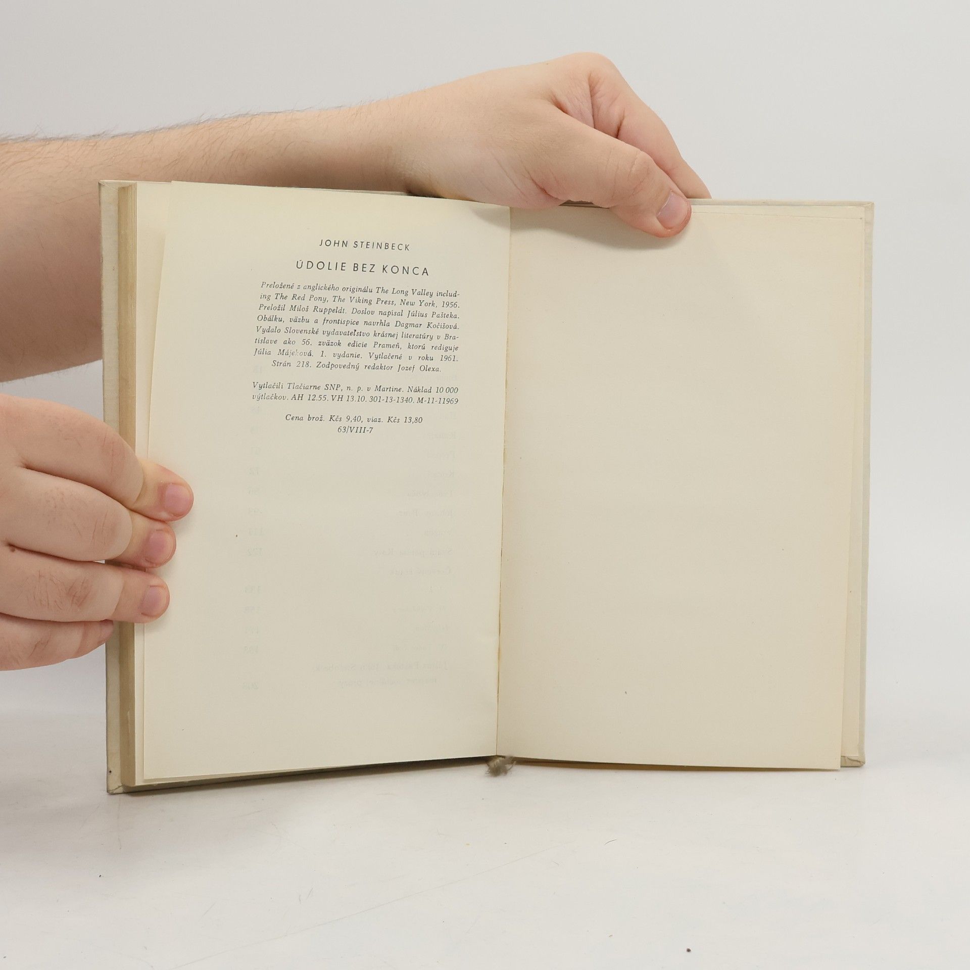 John Steinbeck Údolie bez konca