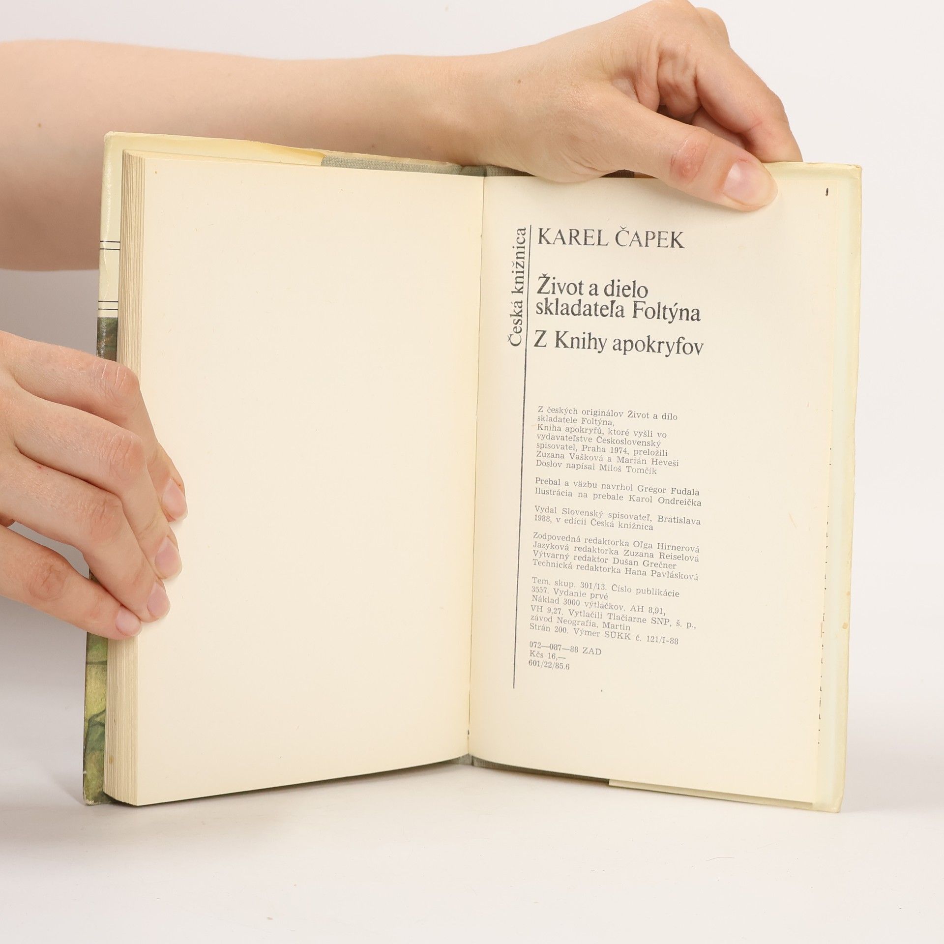 Karel Čapek Život a dielo skladateľa Foltýna