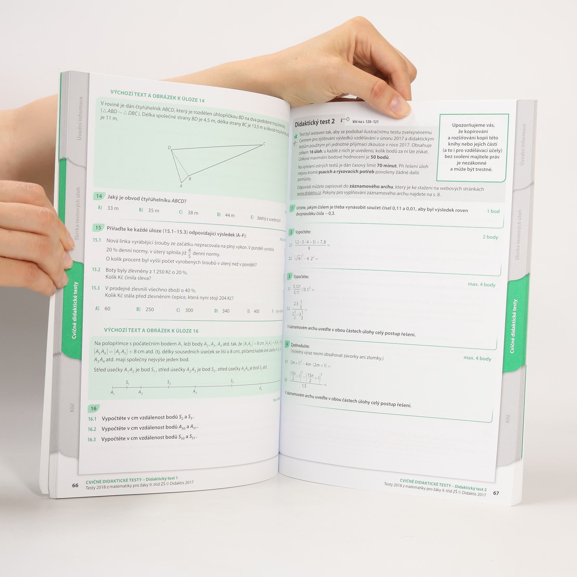 Ivana Ondráčková Testy 2018 pro žáky 9. tříd z matematiky