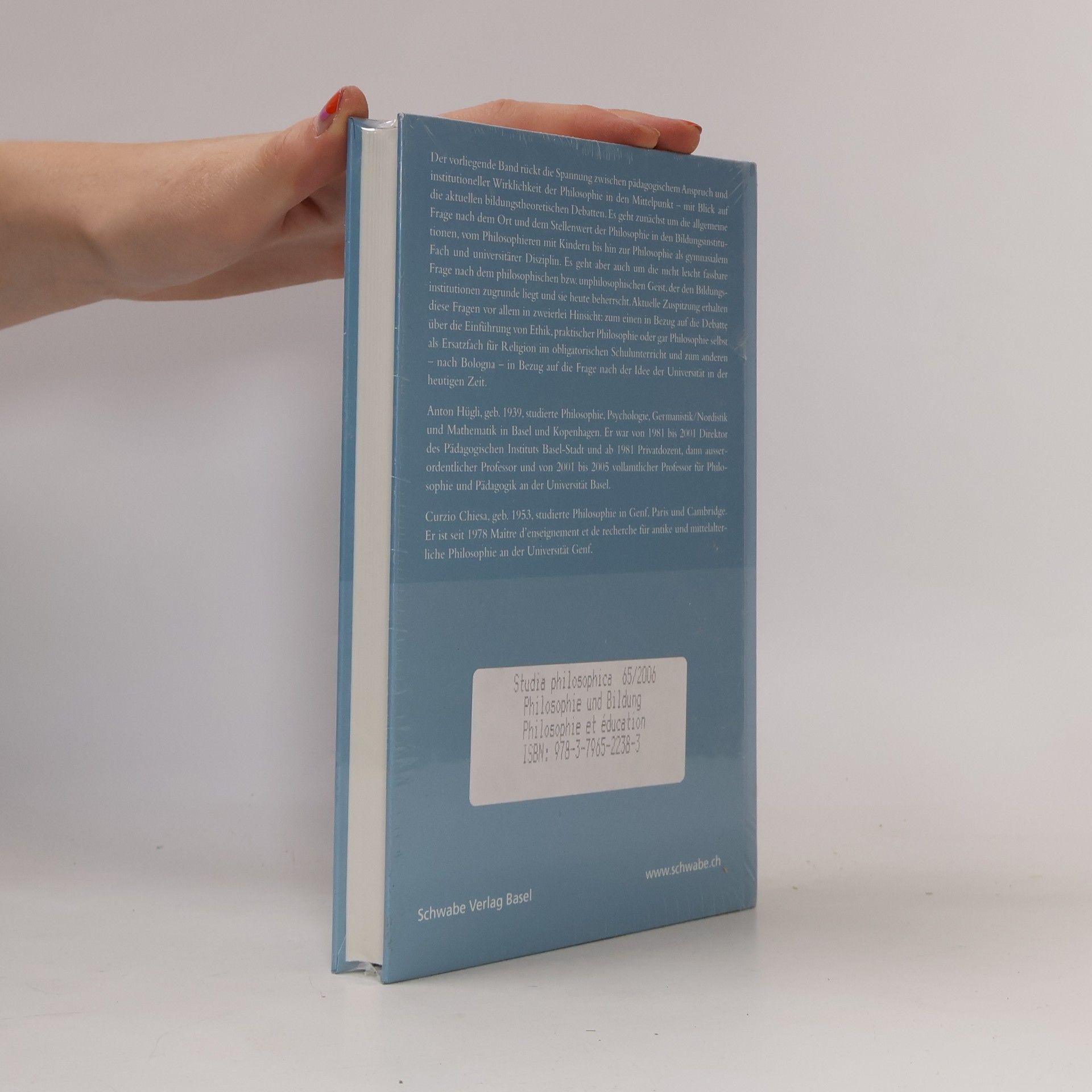 Anton Hügli Studia Philosophica - 65/2006: Philosophie und Bildung, Bildung durch Philosophie