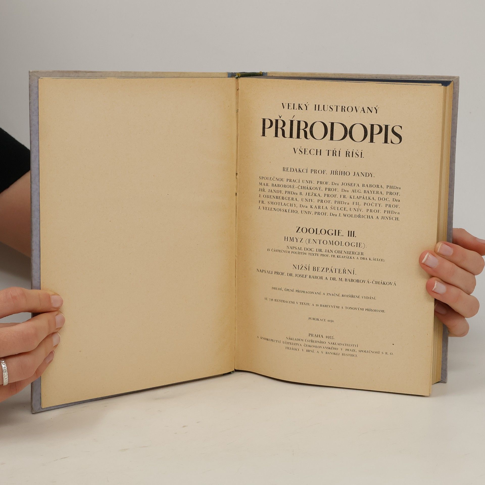 Jan Obenberger Velký ilustrovaný přírodopis všech tří říší: Zoologie III.