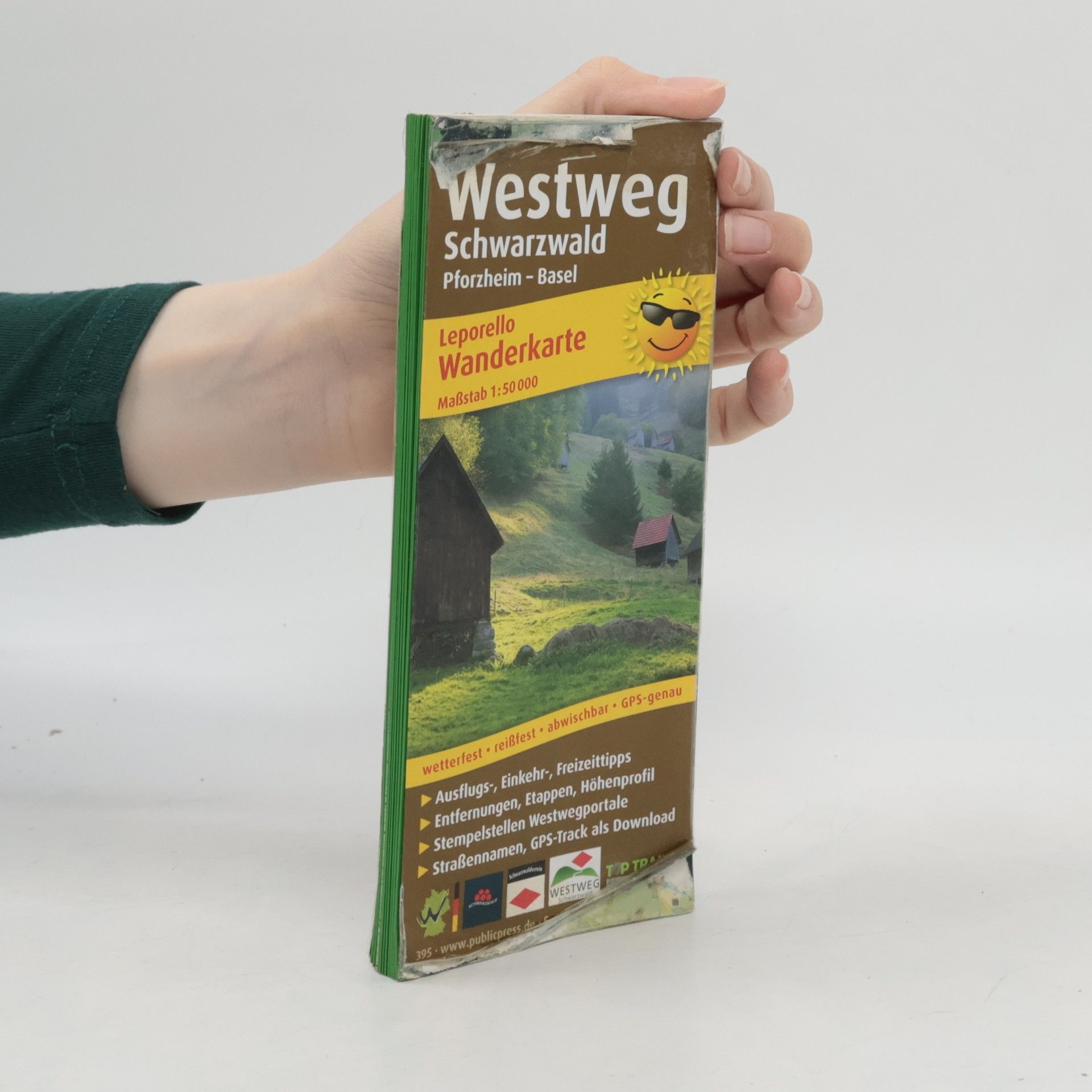 Freytag-Berndt PublicPress Leporello Wanderkarte Westweg Schwarzwald