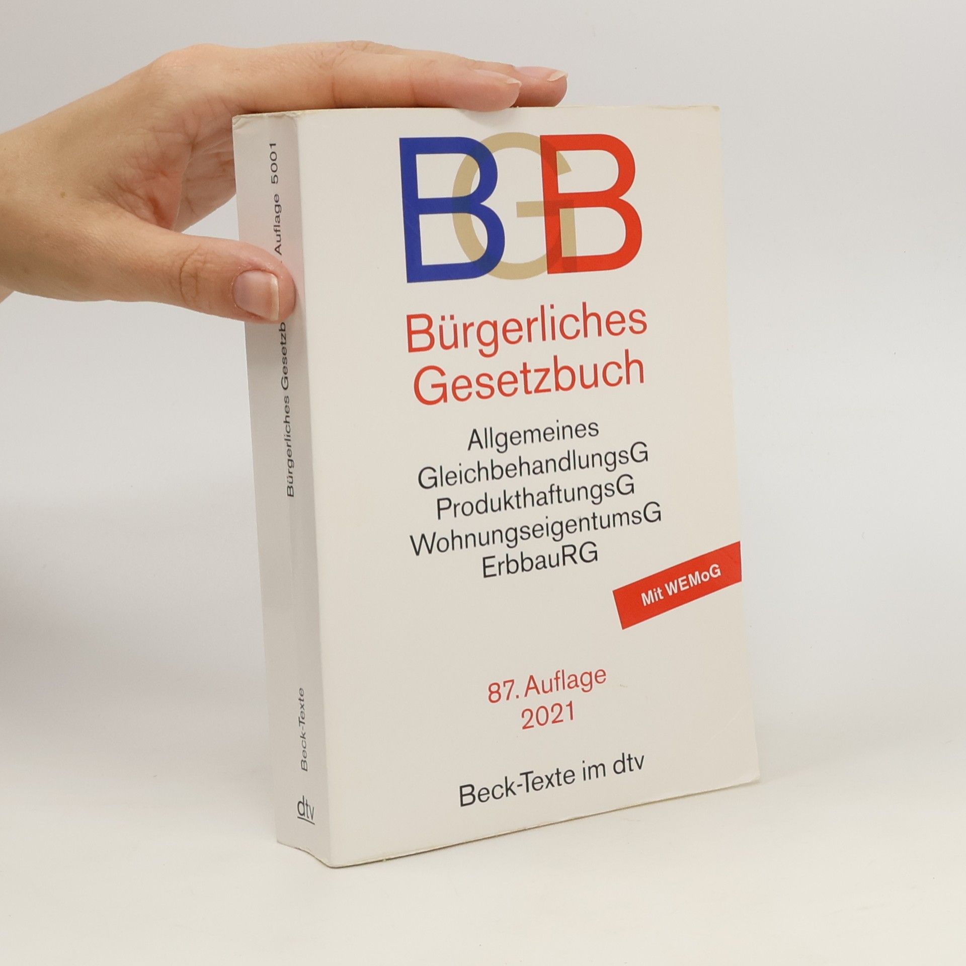 AA.VV. Bürgerliches Gesetzbuch. 87. Auflage 2021