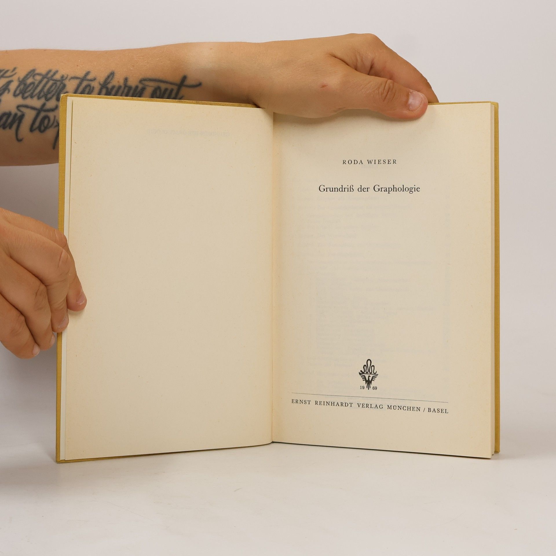 Roda Wieser Grundriß der Graphologie