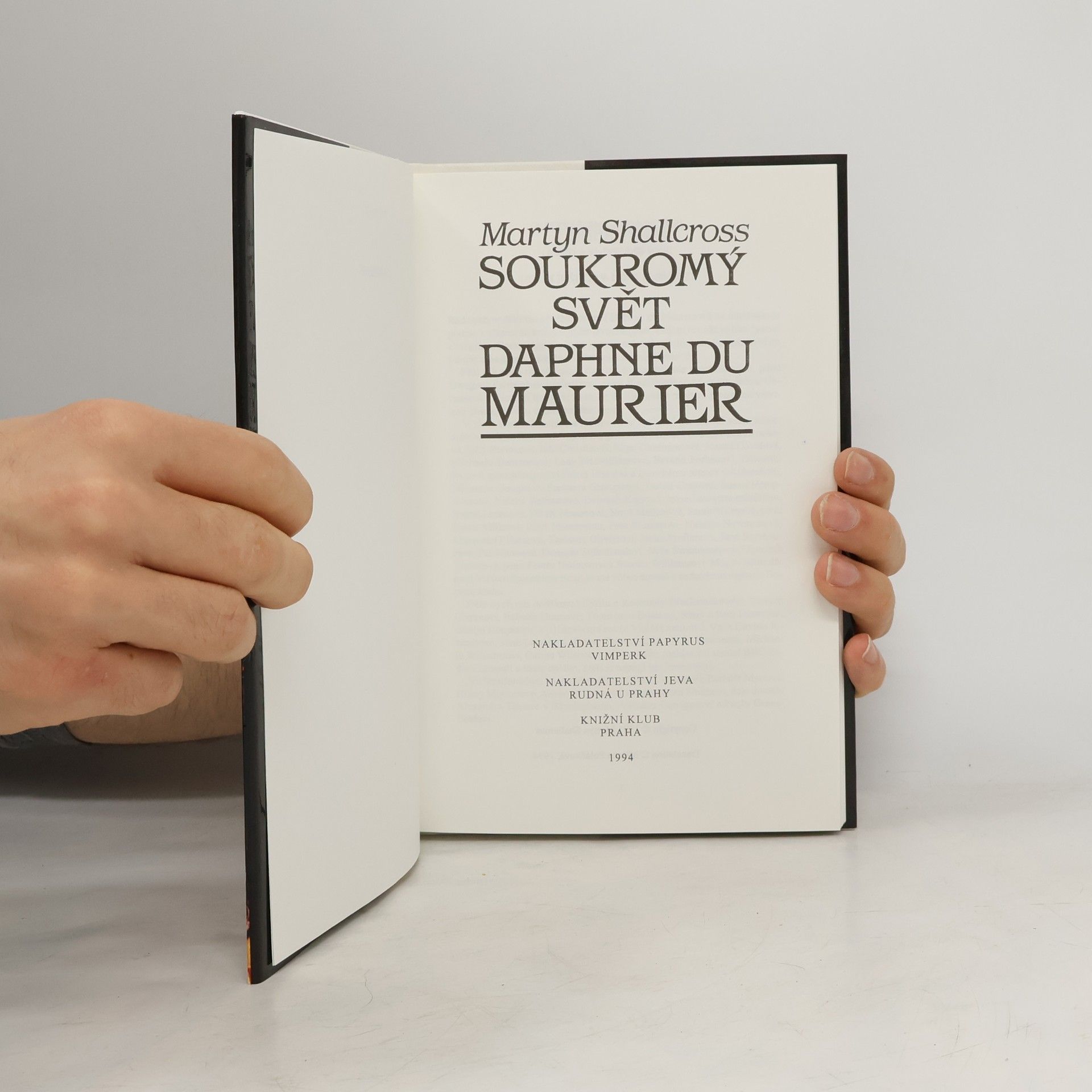 Martyn Shallcross Soukromý svět Daphne du Maurier