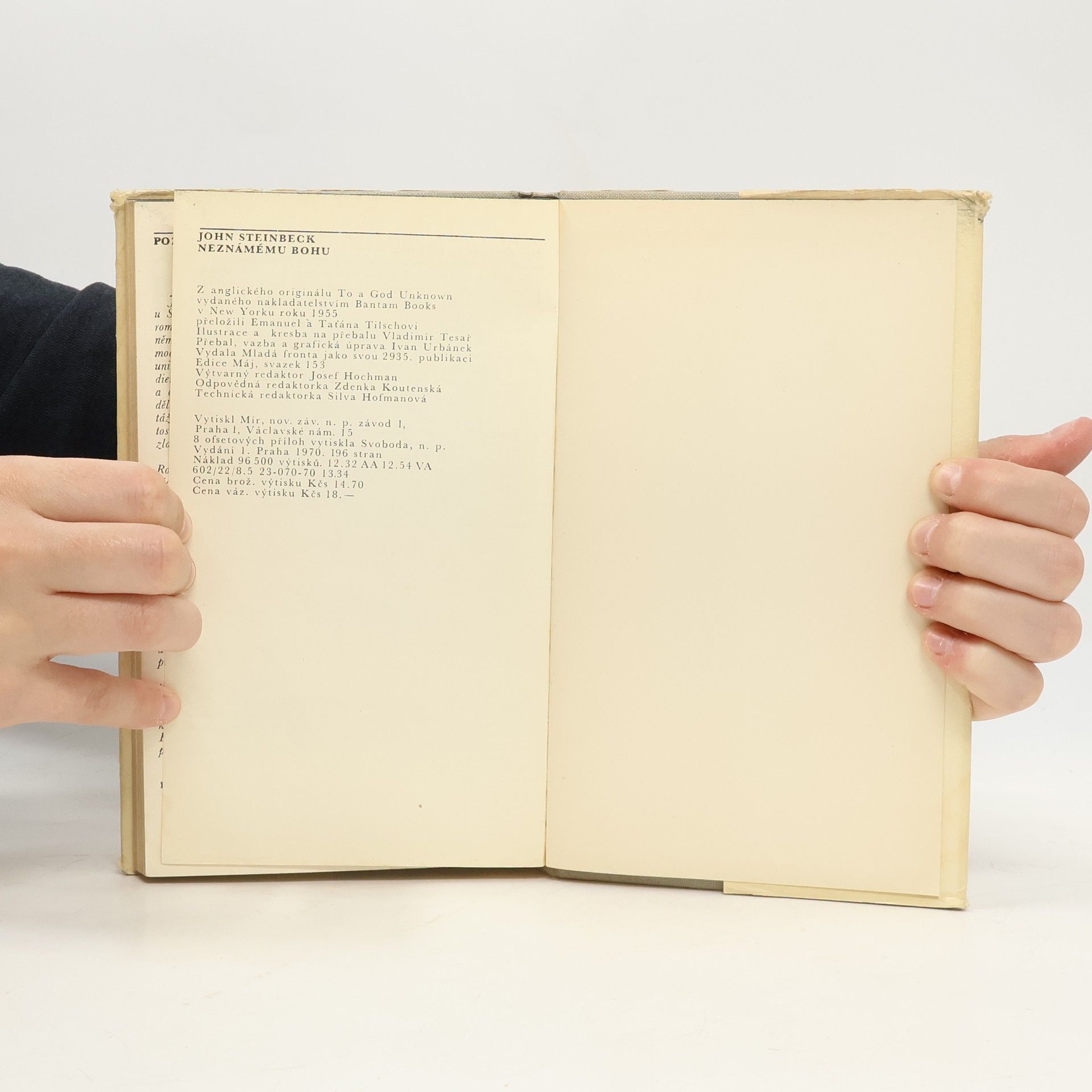 John Steinbeck Neznámému bohu