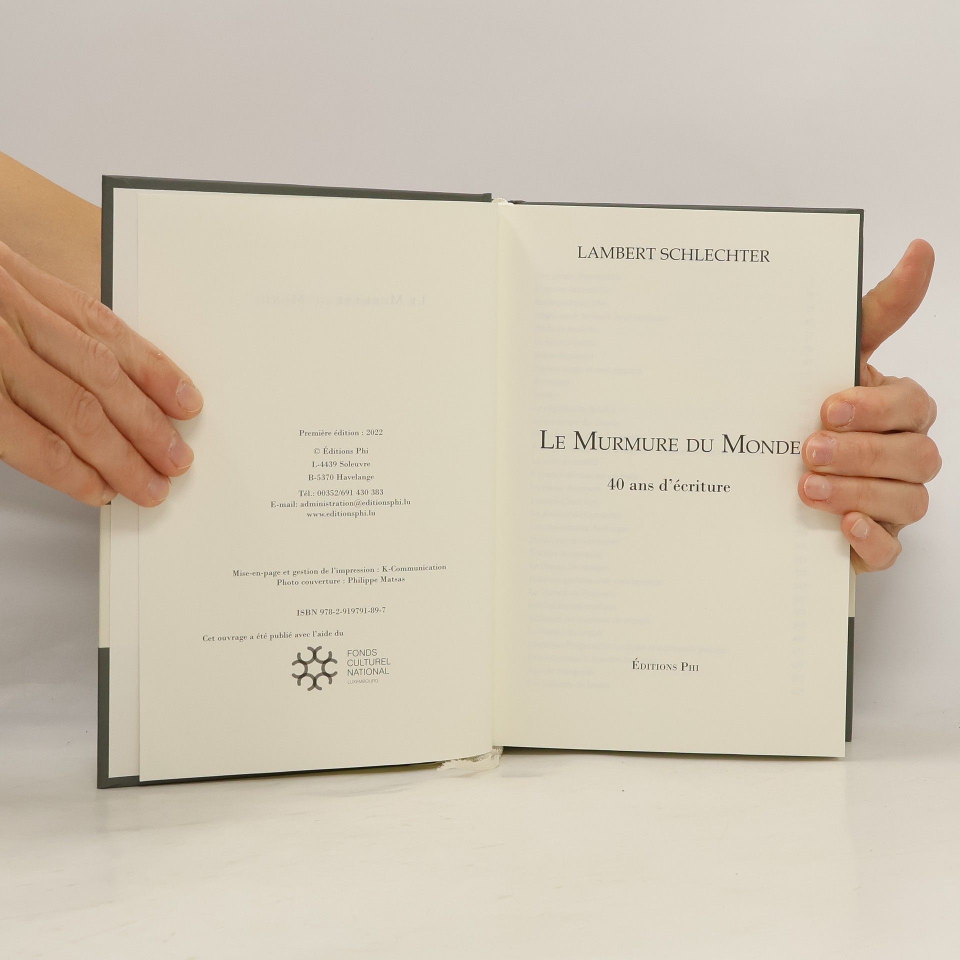 Lambert Schlechter Le Murmure du Monde