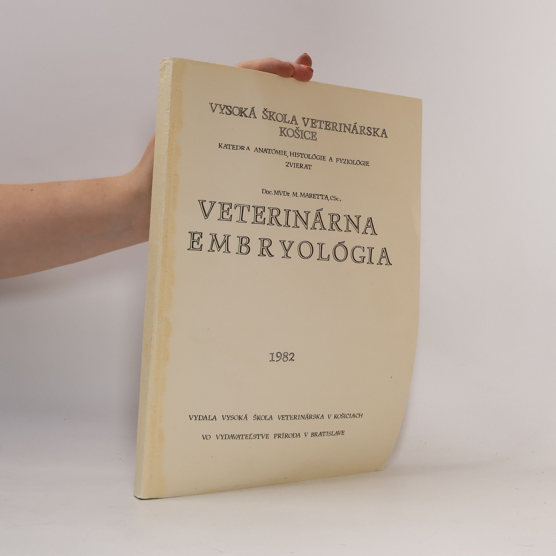 Milan Maretta Veterinárna embryológia
