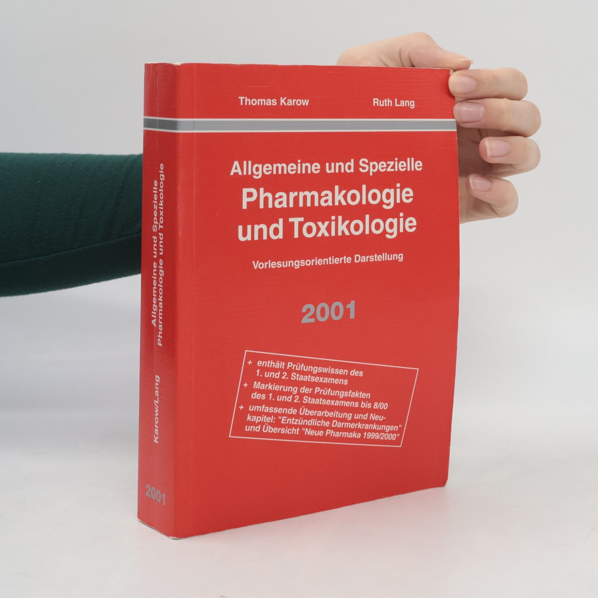 Thomas Karow Allgemeine und Spezielle Pharmakologie und Toxikologie 2001