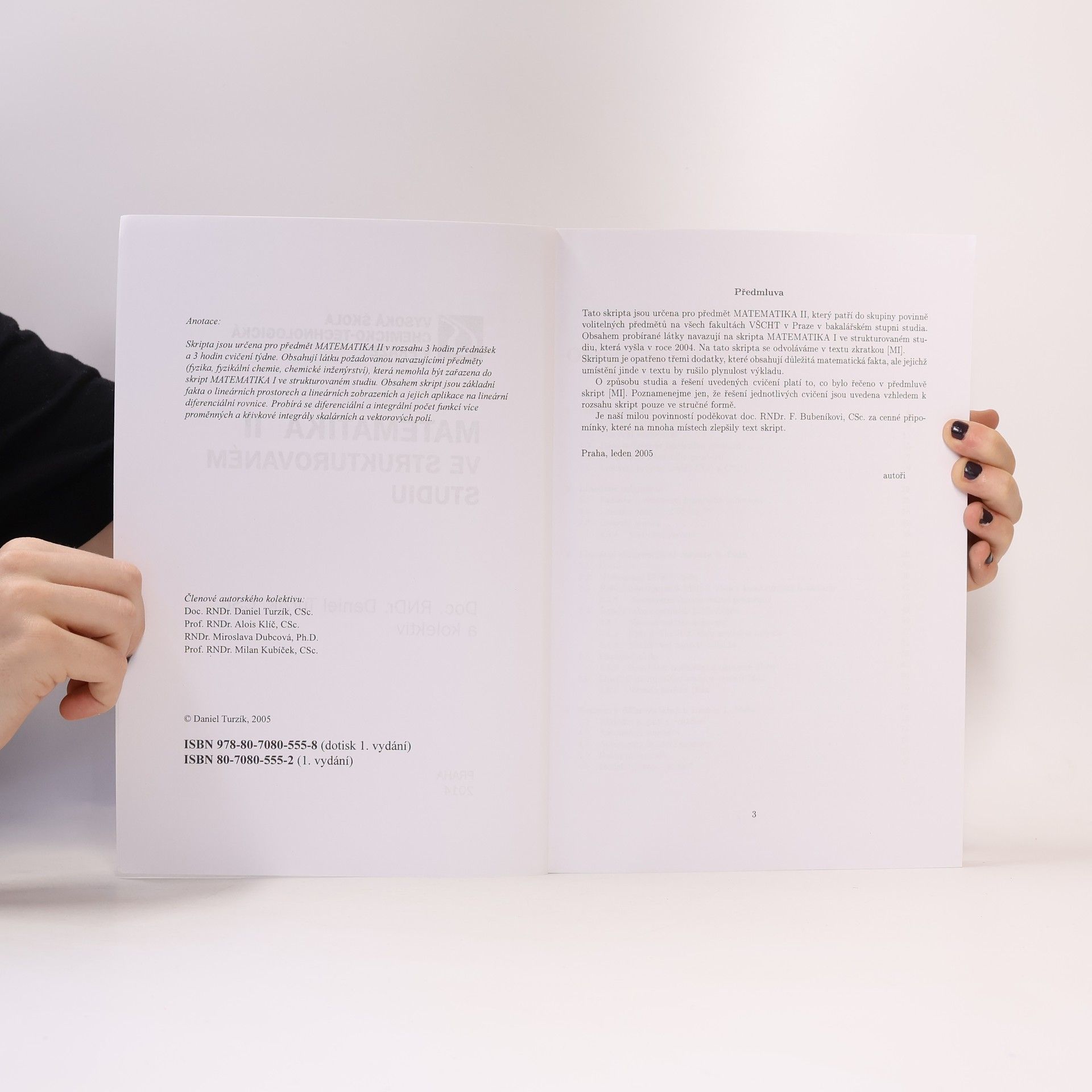 Daniel Turzík Matematika II ve strukturovaném studiu