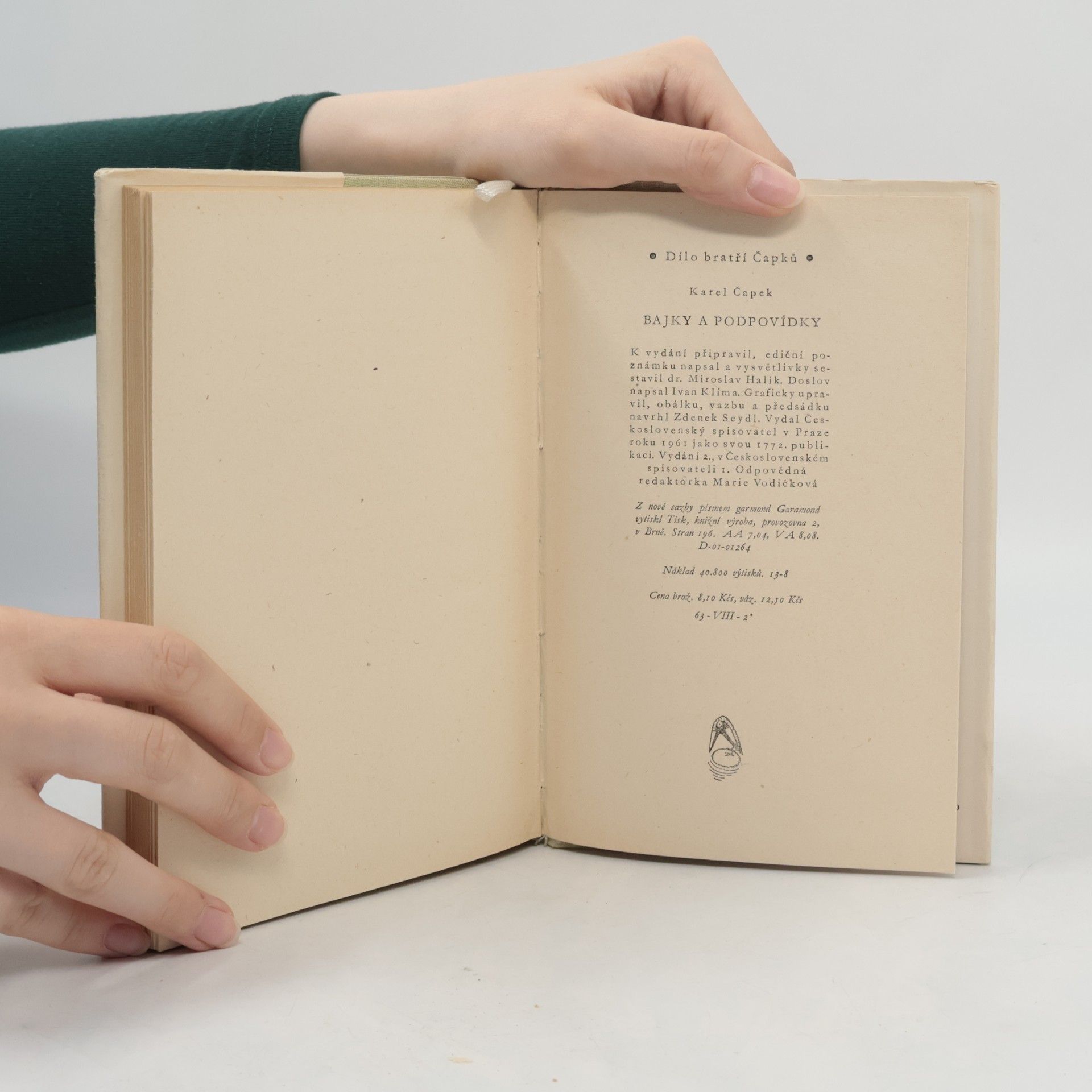 Karel Čapek Bajky a podpovídky