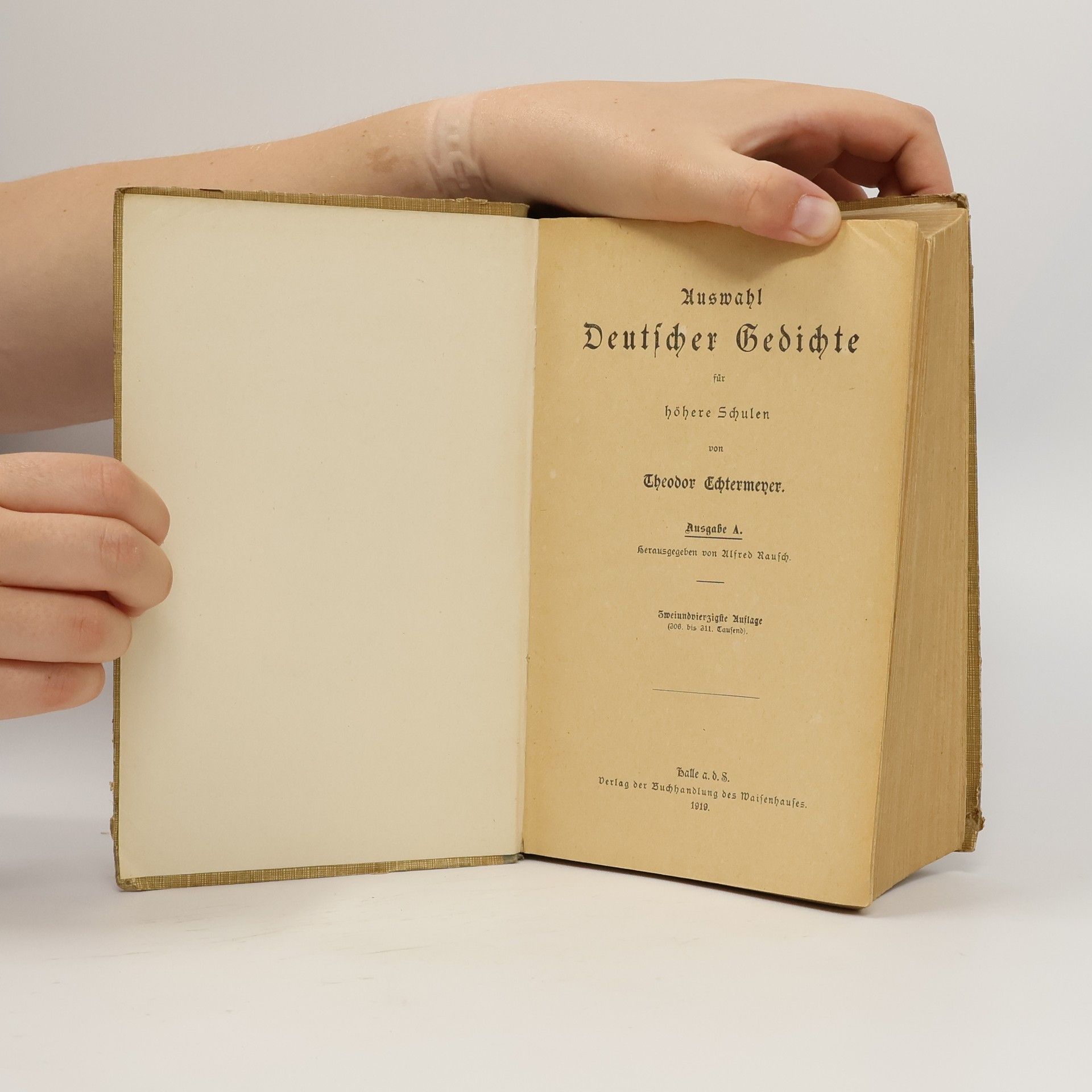 Theodor Echtermeyer Auswahl Deutscher Gedichte