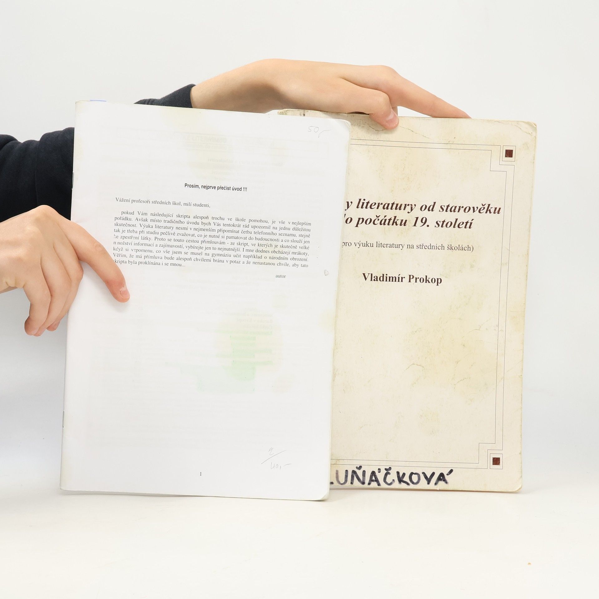 Vladimír Prokop Dějiny literatury od starověku do počátku 19. století