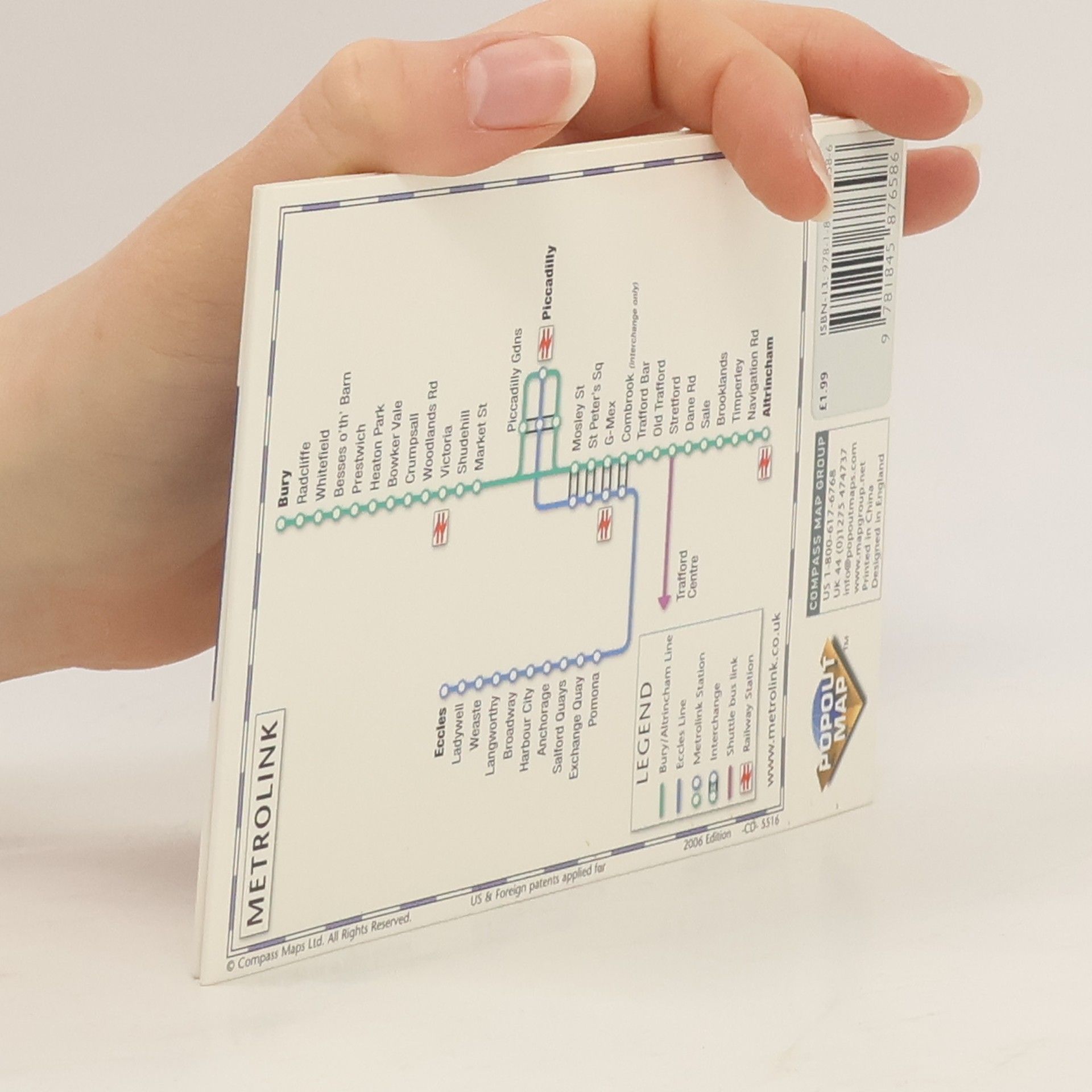 Compass Maps Manchester PopOut Map