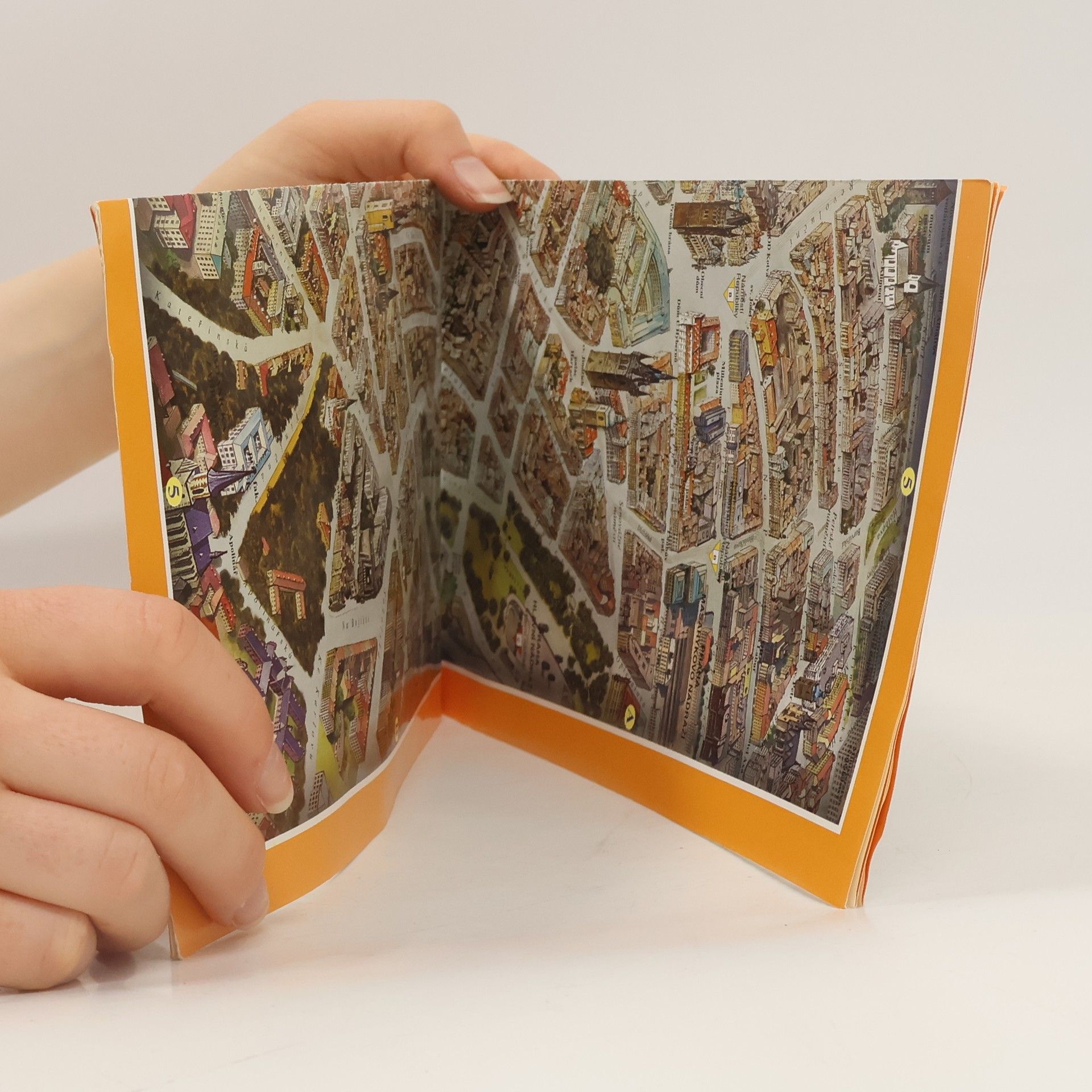 Jana Štroblová Praha - panoramatická mapa středu města a průvodce