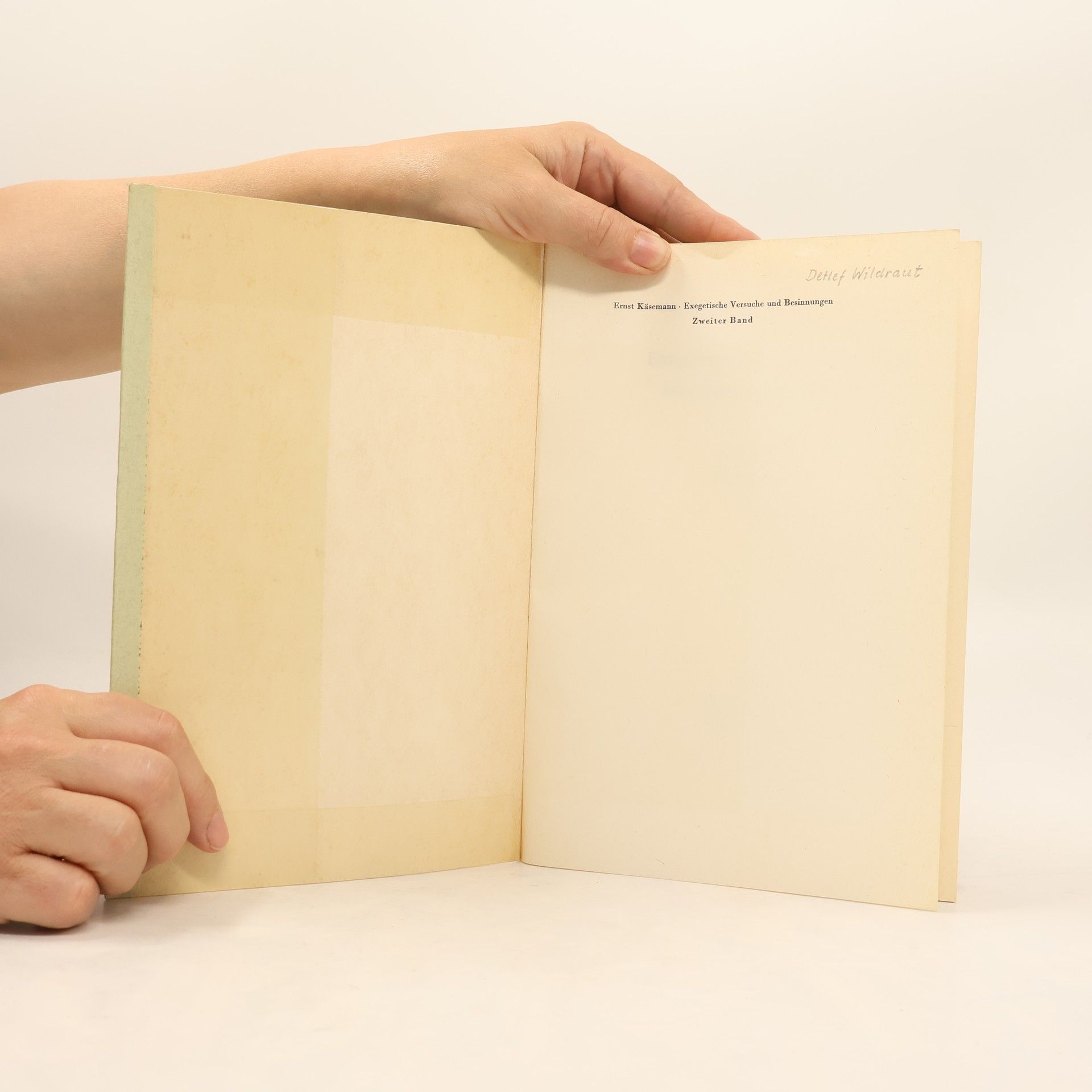 Ernst Käsemann Exegetische Versuche und Besinnungen. Erster Band