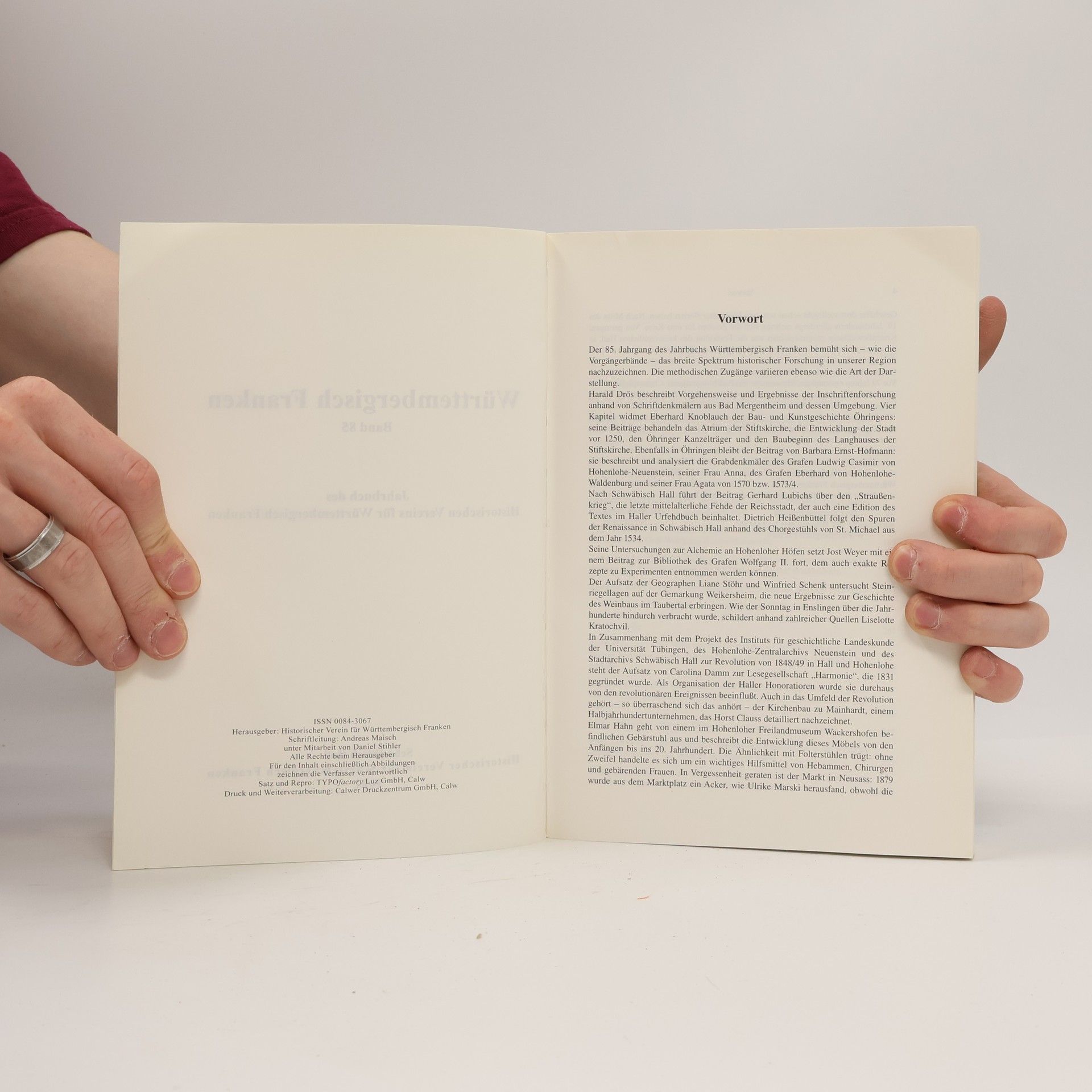 Kolektív autorov Württembergisch Franken Jahrbuch 2001