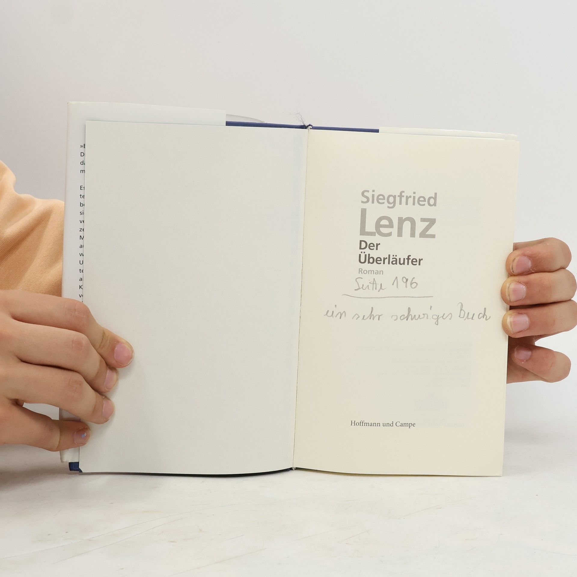 Siegfried Lenz Der Überläufer