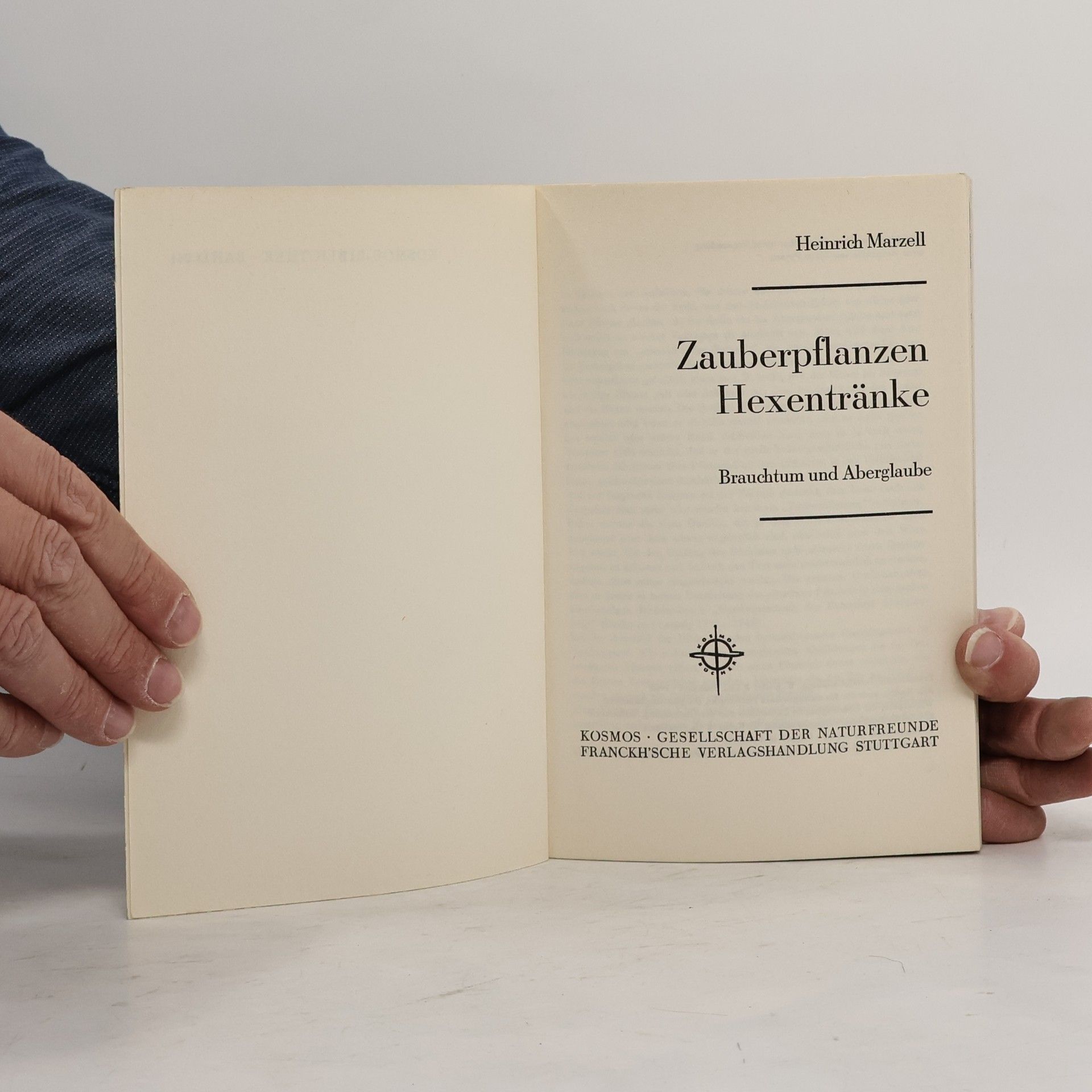 Heinrich Marzell Zauberpflanzen. Hexatränke