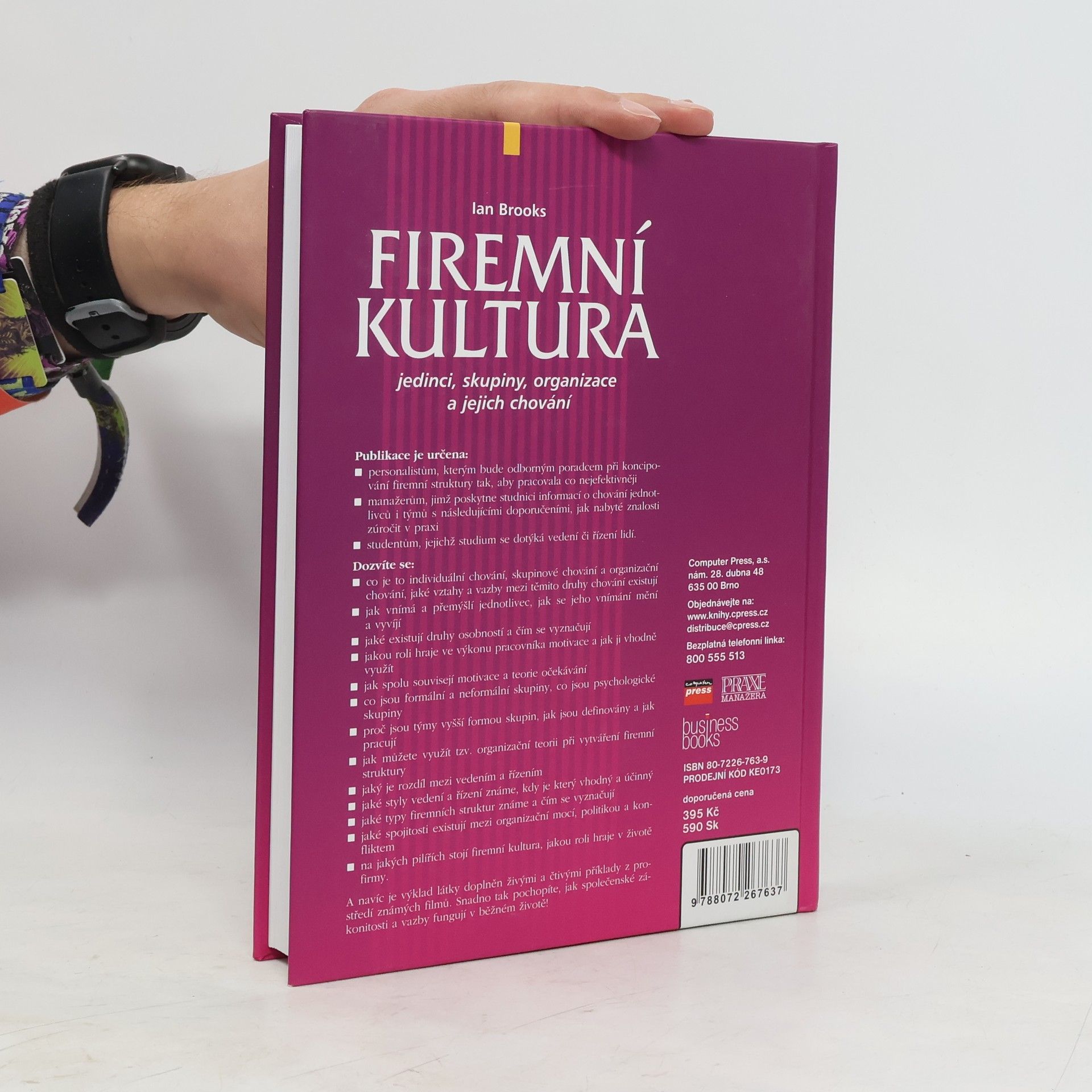 Ian Brooks Firemní kultura: Jedinci, skupiny, organizace a jejich chování