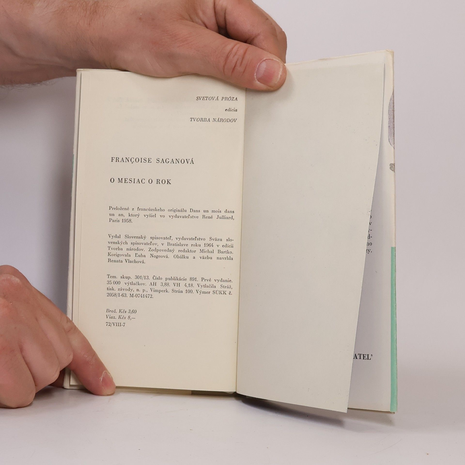 Françoise Sagan O mesiac o rok