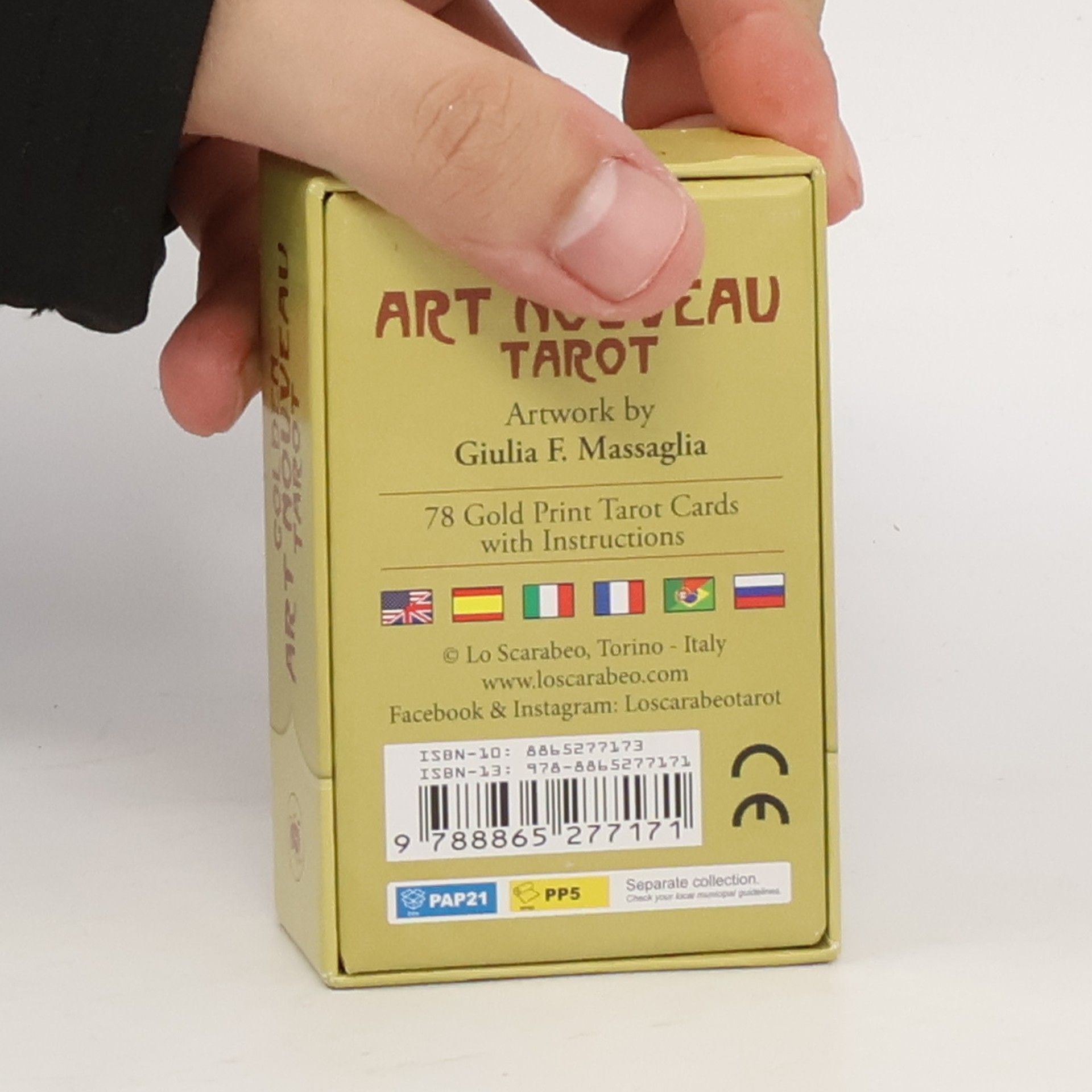 Golden Art Nouveau Tarot - Mini Tarot (Tarocchi)