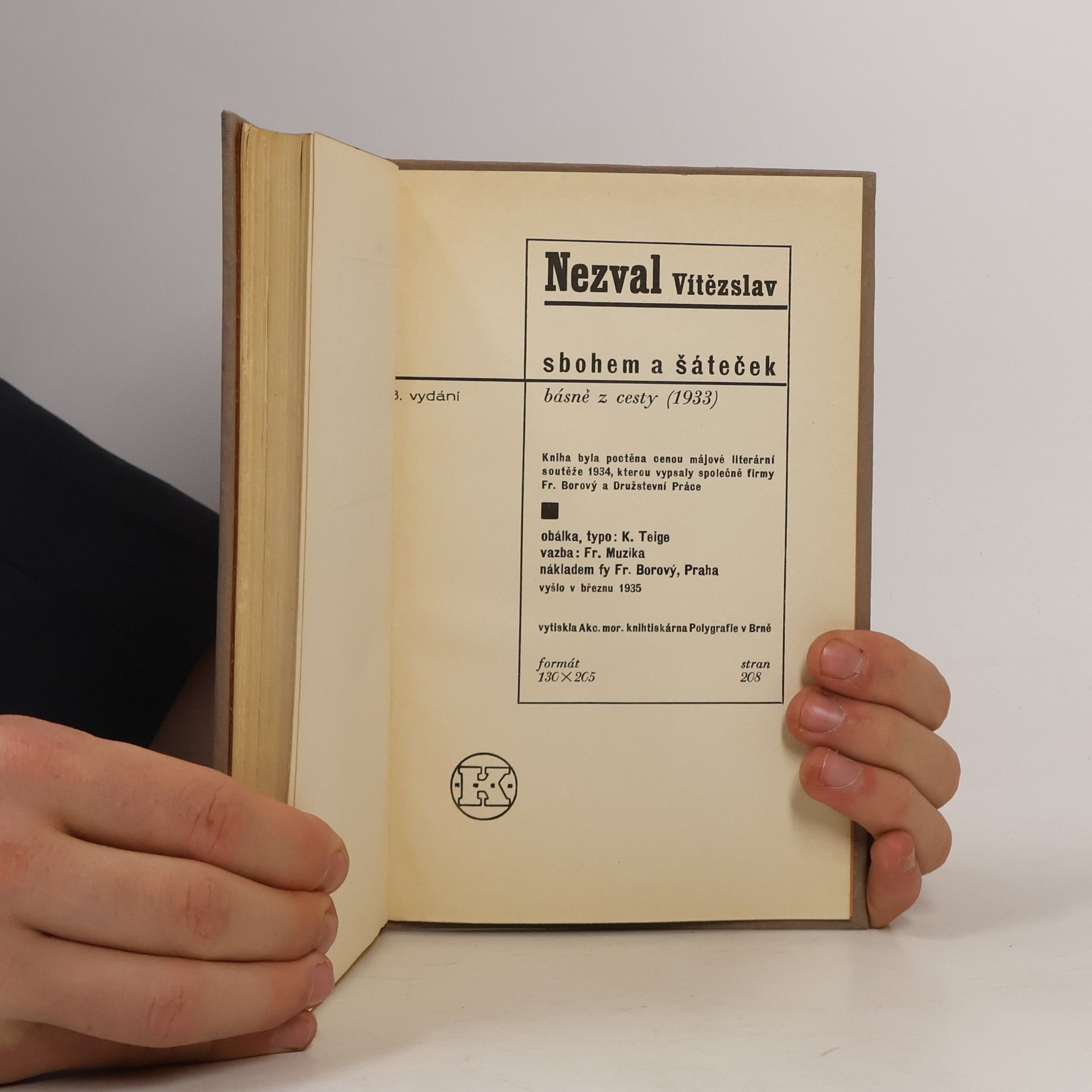 Vítězslav Nezval Sbohem a šáteček