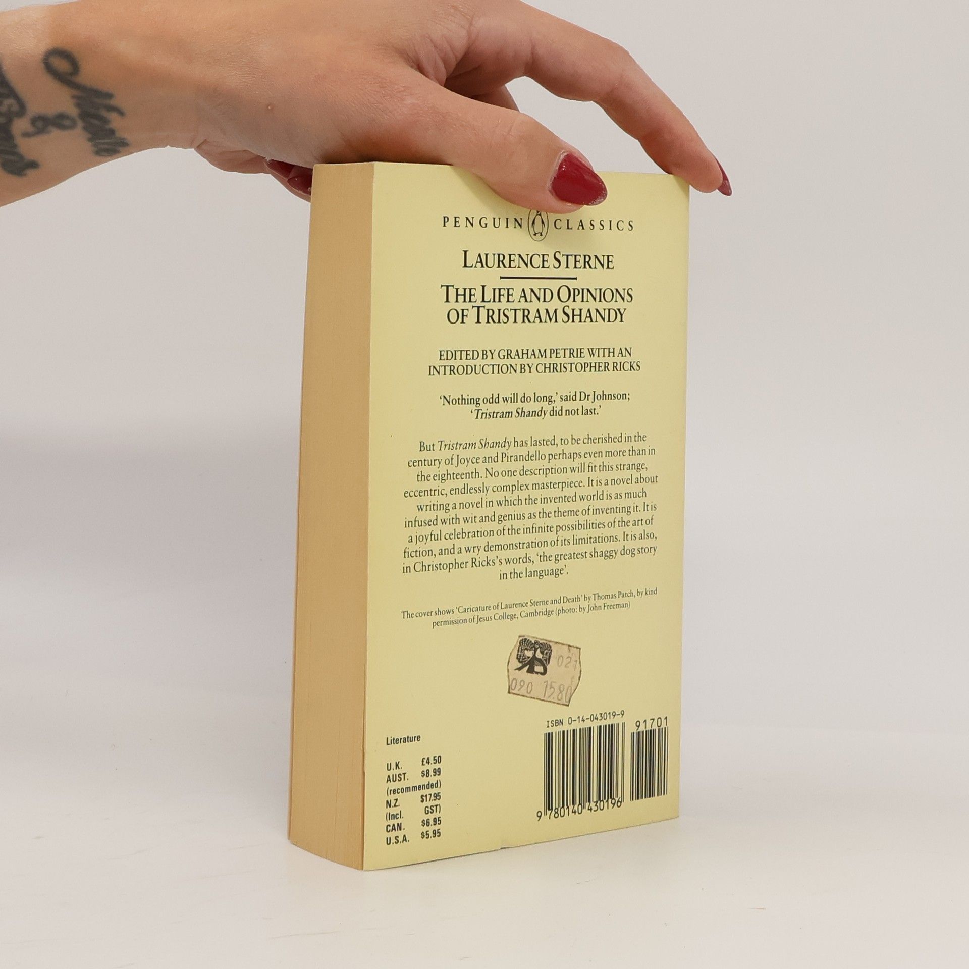 Laurence Sterne The Life And Opinions Of Tristram Shandy