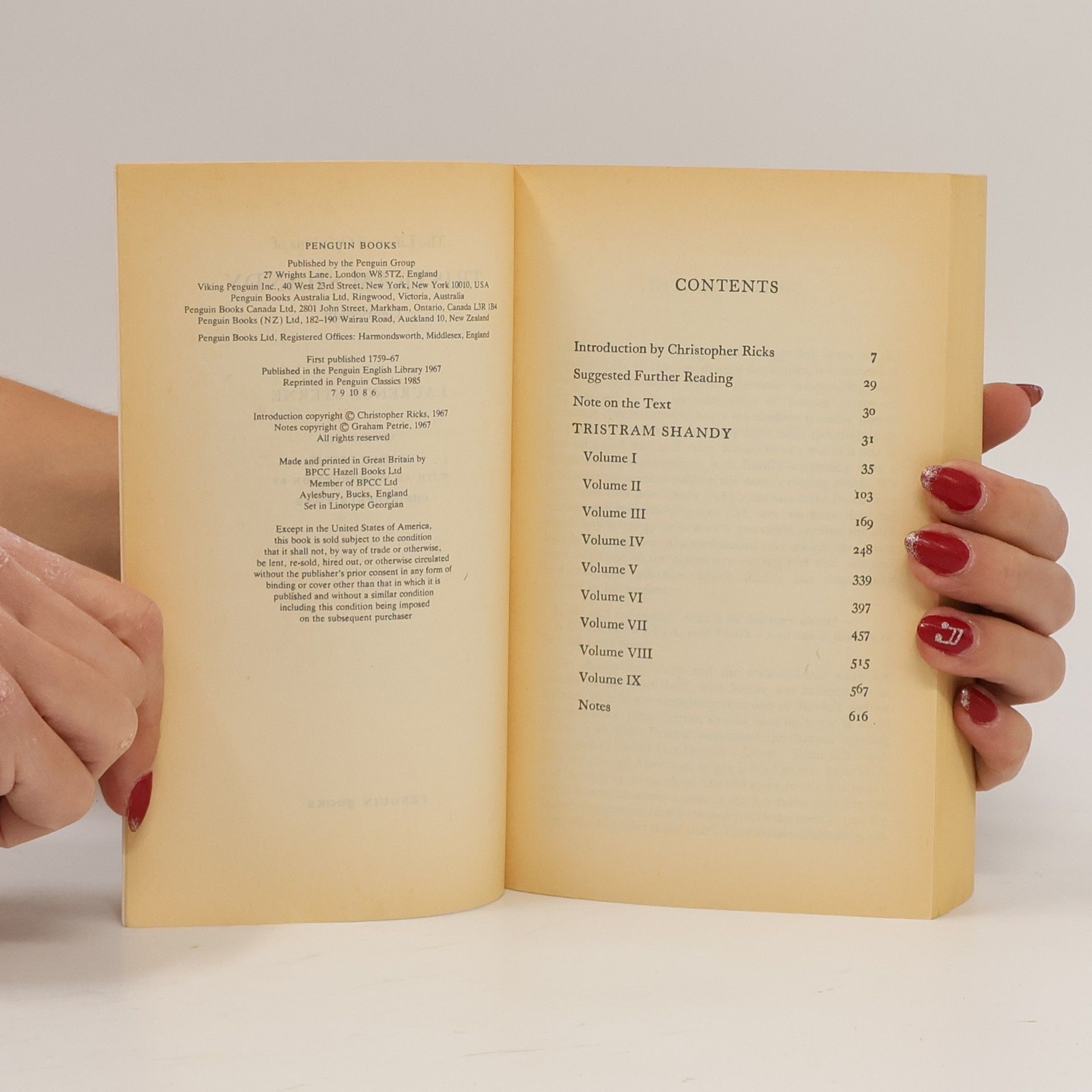 Laurence Sterne The Life And Opinions Of Tristram Shandy