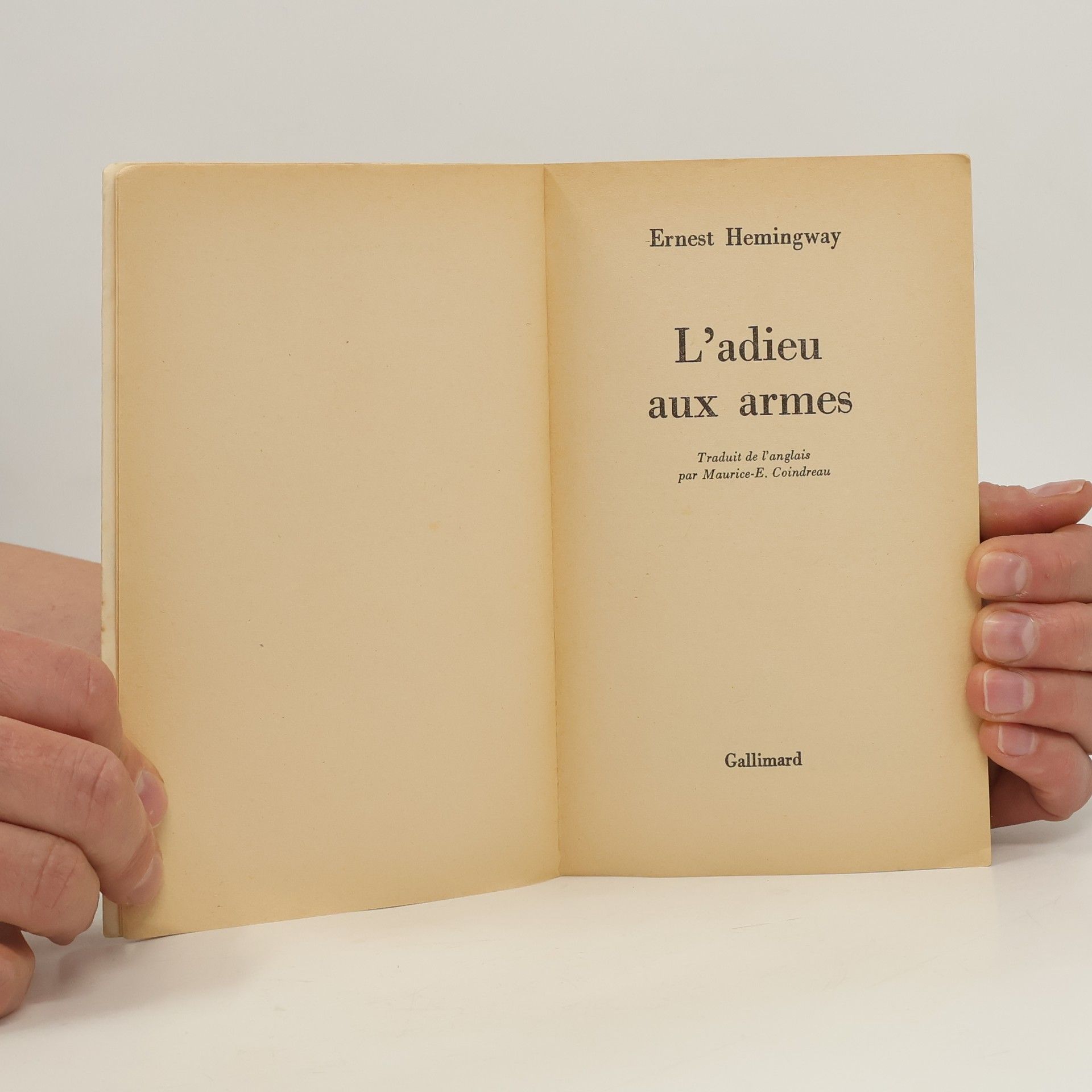 Ernest Hemingway L'adieu aux armes