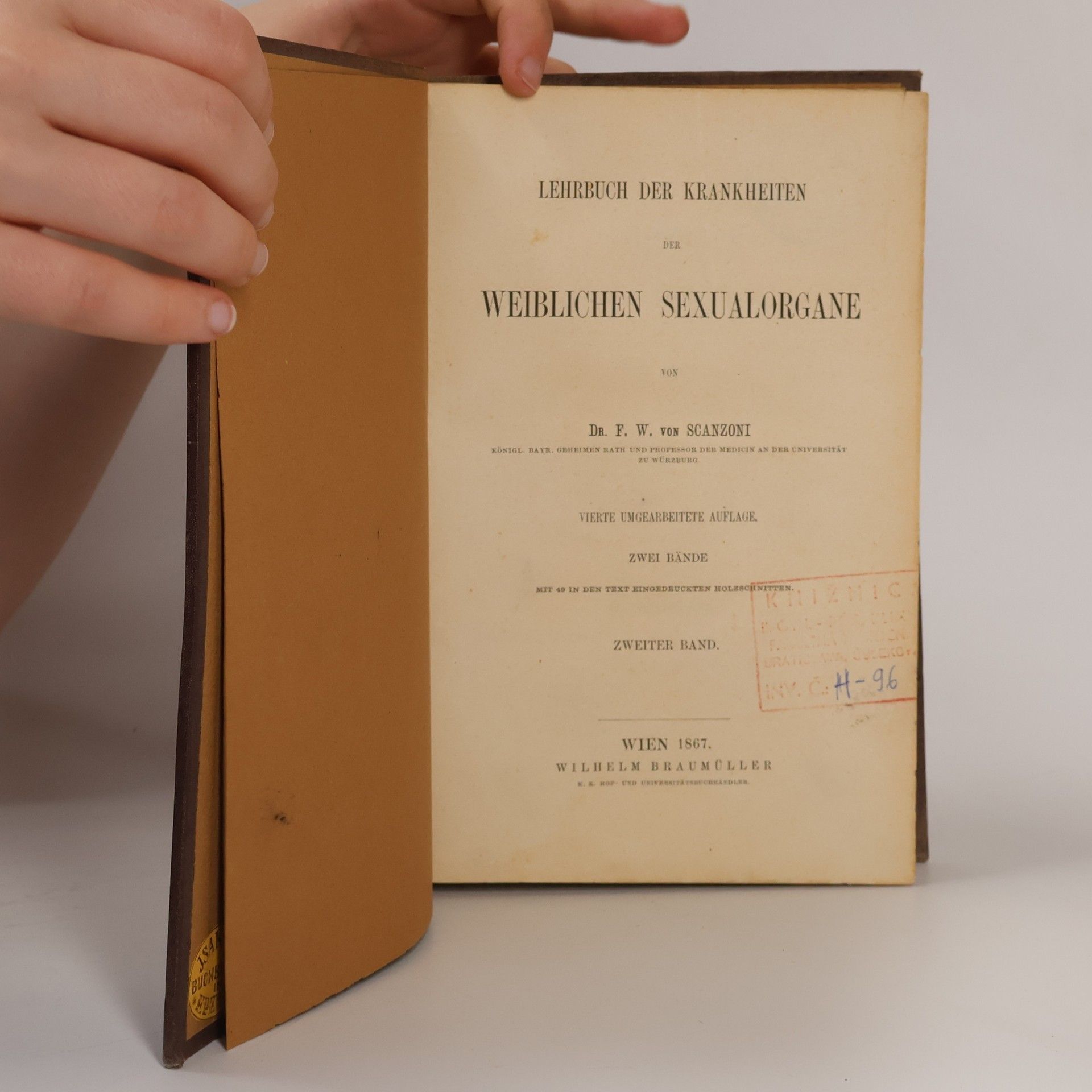 F. W. Von Scanzoni Lehrbuch der Krankheiten der Weiblichen Sexualorgane 2