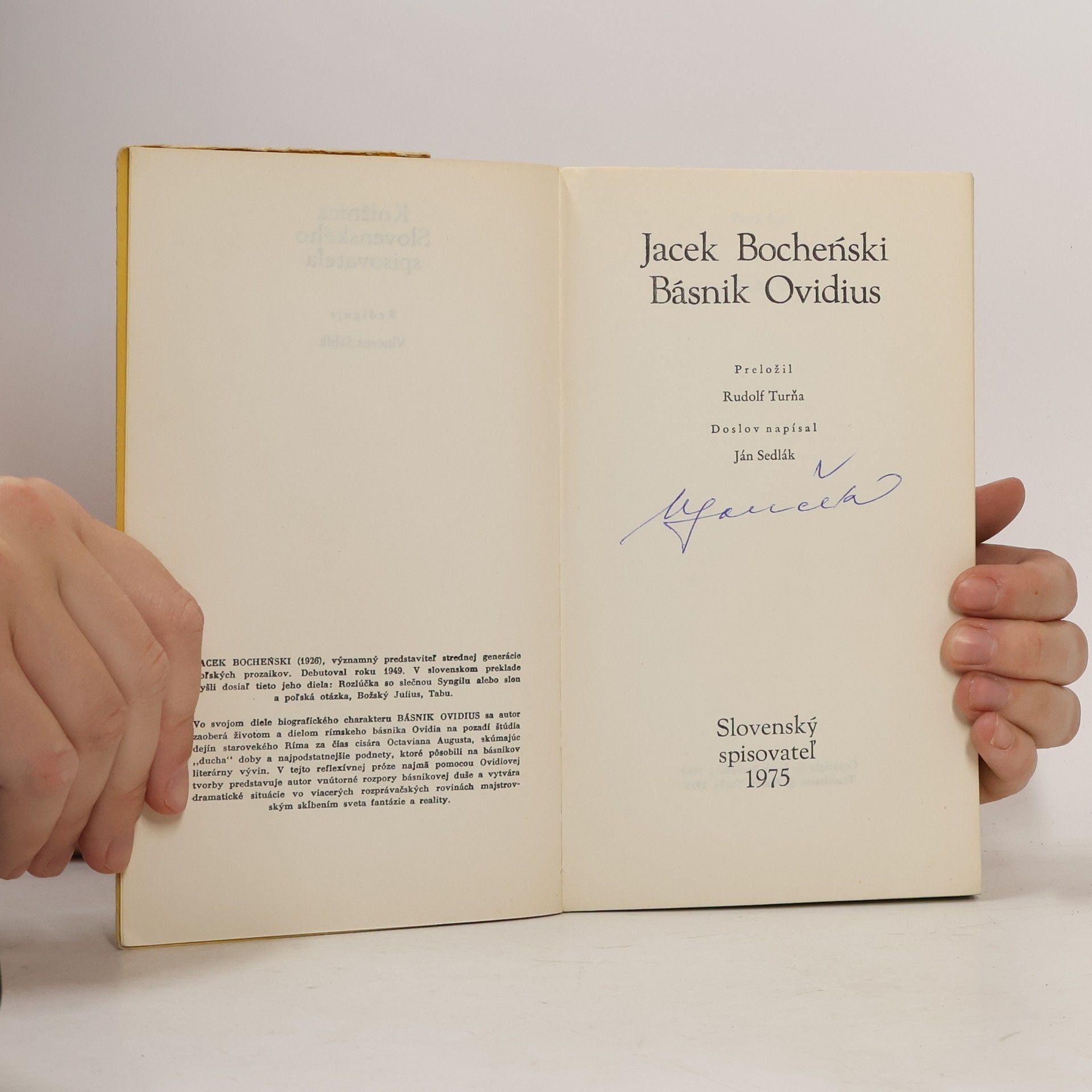 Jacek Bochenski Básnik Ovidius