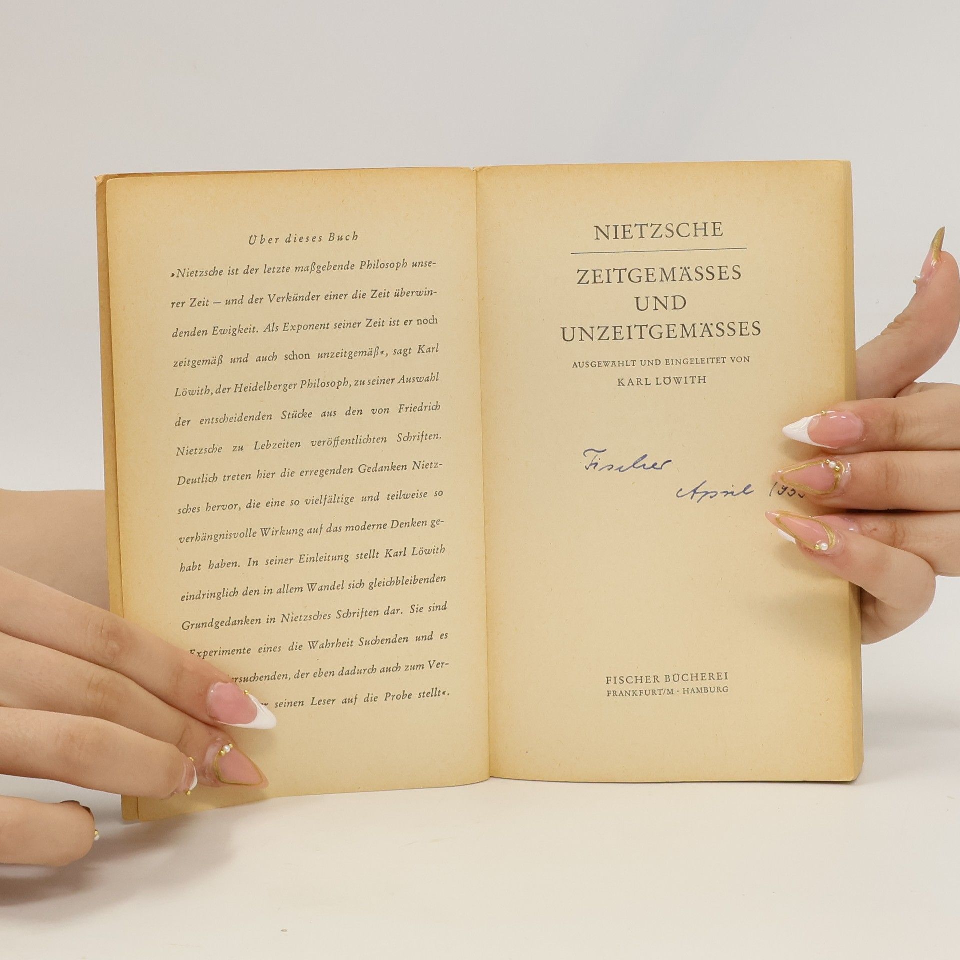 Friedrich Nietzsche Zeitgemässes und Unzeitgemässes