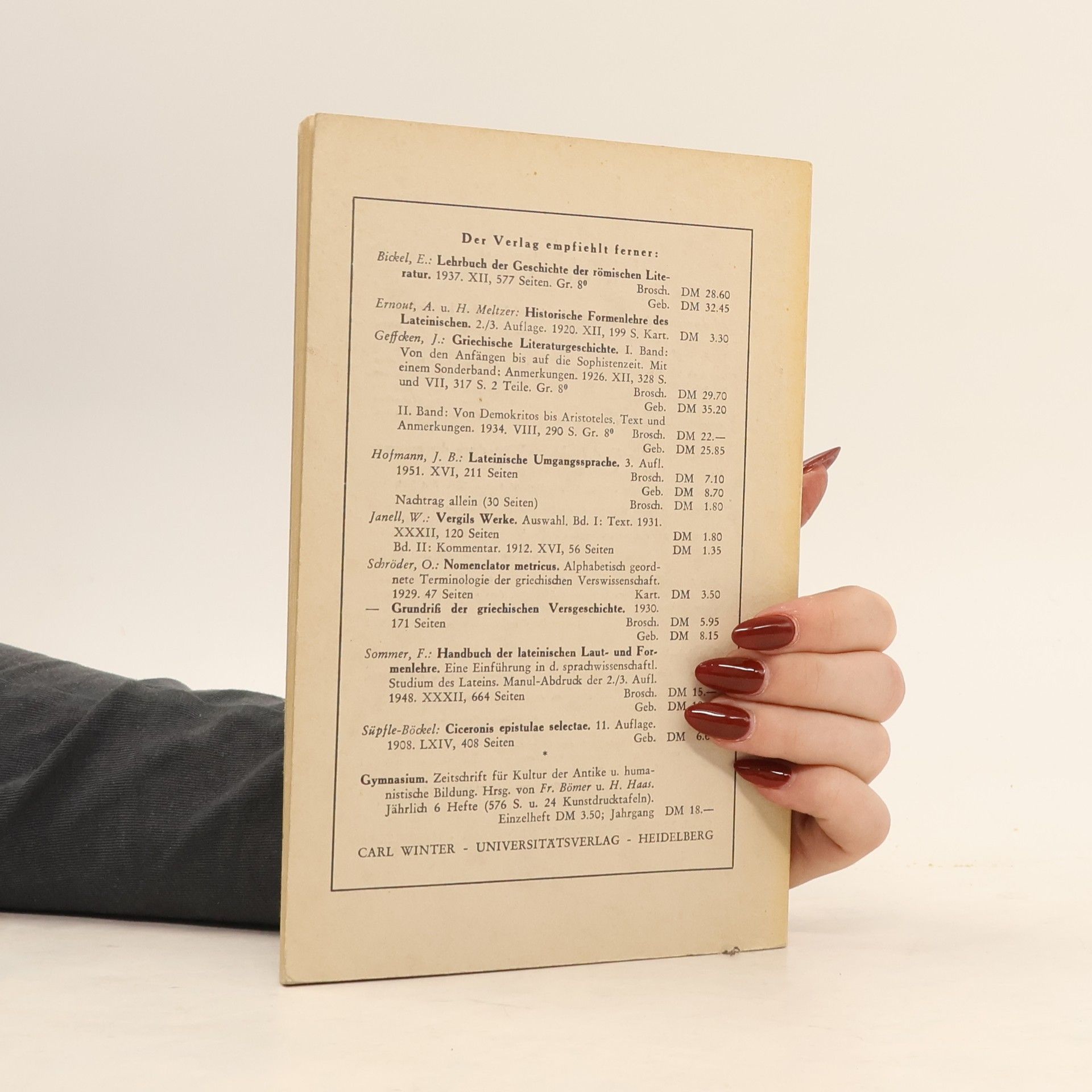 Otto Schönberger Übungsbuch des lateinischen Stils