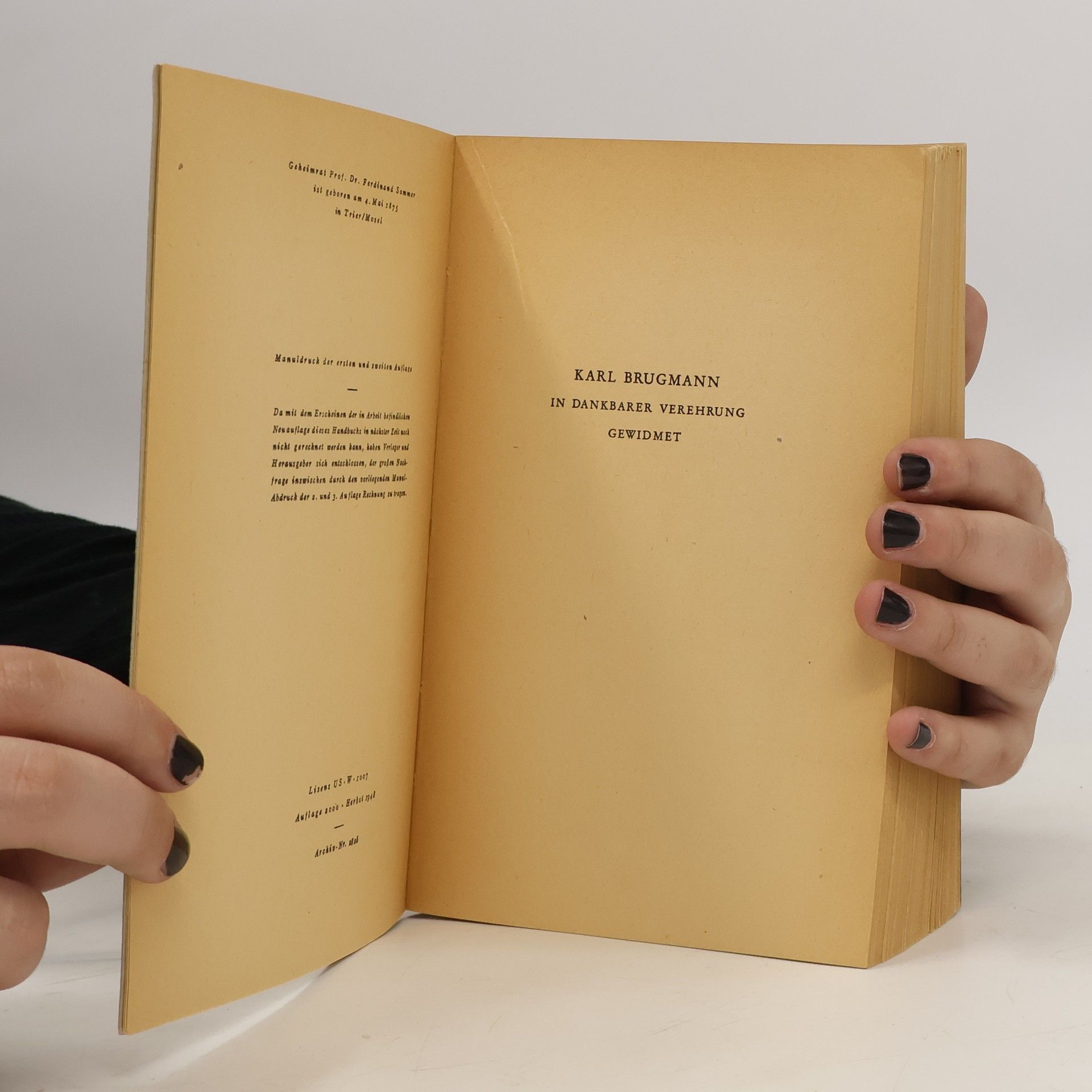 Ferdinand Sommer Handbuch der lateinischen Laut- und Formenlehre
