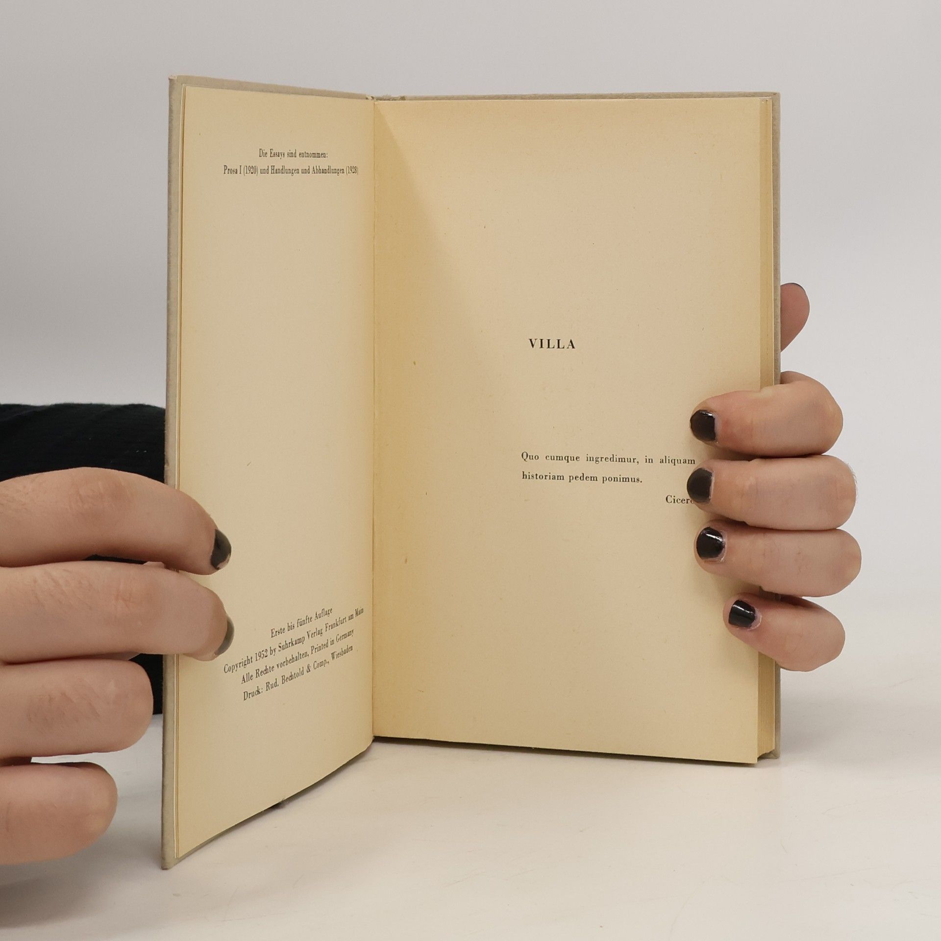 Rudolf Borchardt Villa und andere Prosa